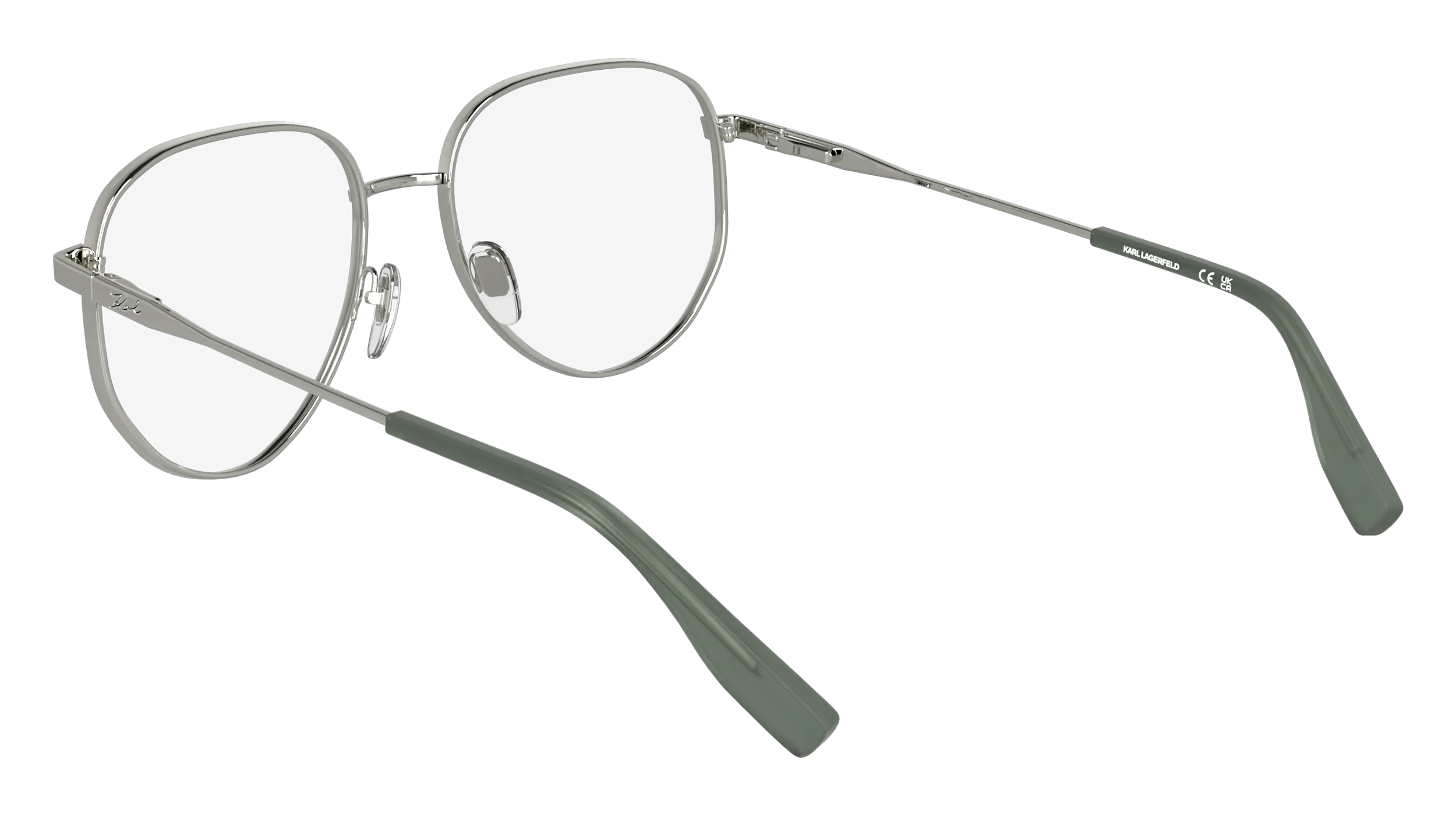 Karl Lagerfeld KL361 040 Montature da vista Metallo Argento Pilot Normale - immagine 4