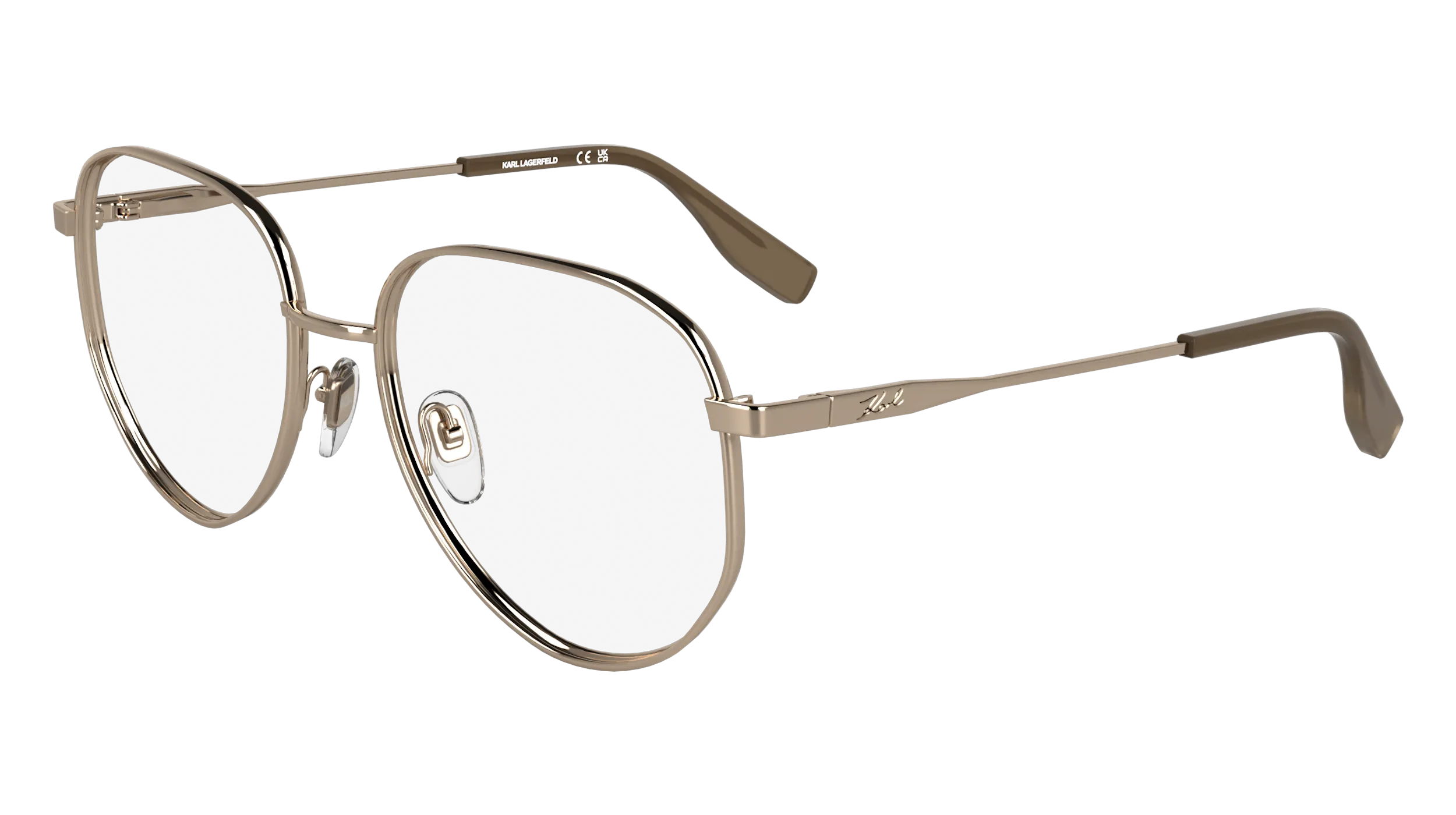 Karl Lagerfeld KL361 770 Montature da vista Metallo Oro Pilot Normale - immagine 1