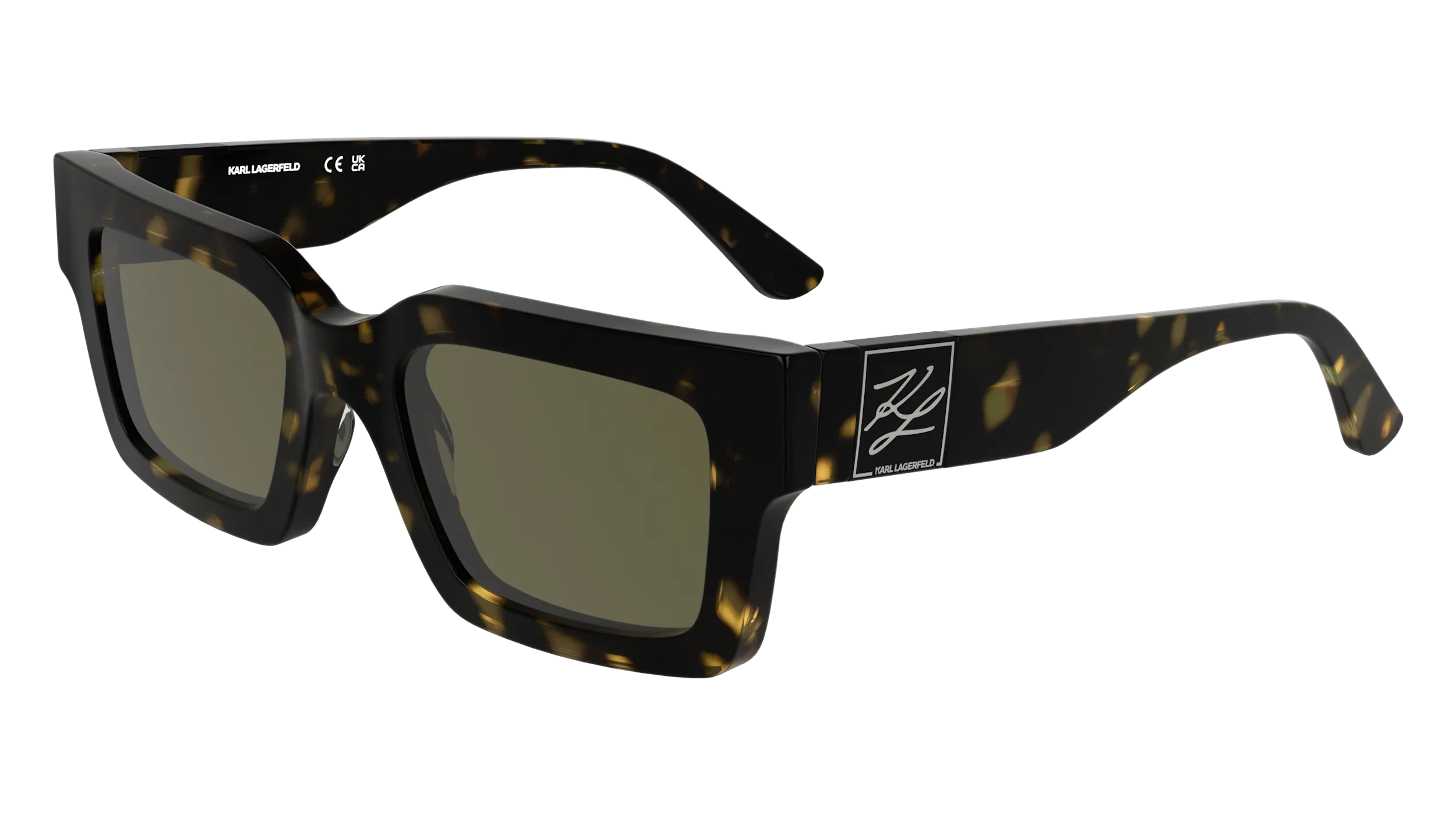 Karl Lagerfeld KL6182S 242 Occhiali da sole Acetato Havana Marrone Squadrata Normale - immagine 1