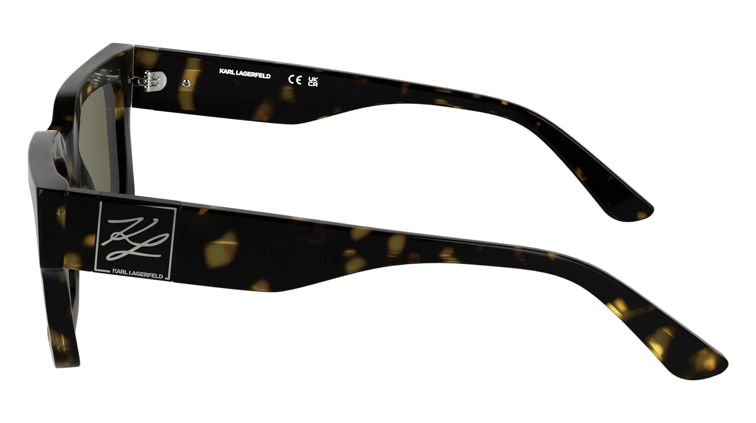 Karl Lagerfeld KL6182S 242 Occhiali da sole Acetato Havana Marrone Squadrata Normale - immagine 3