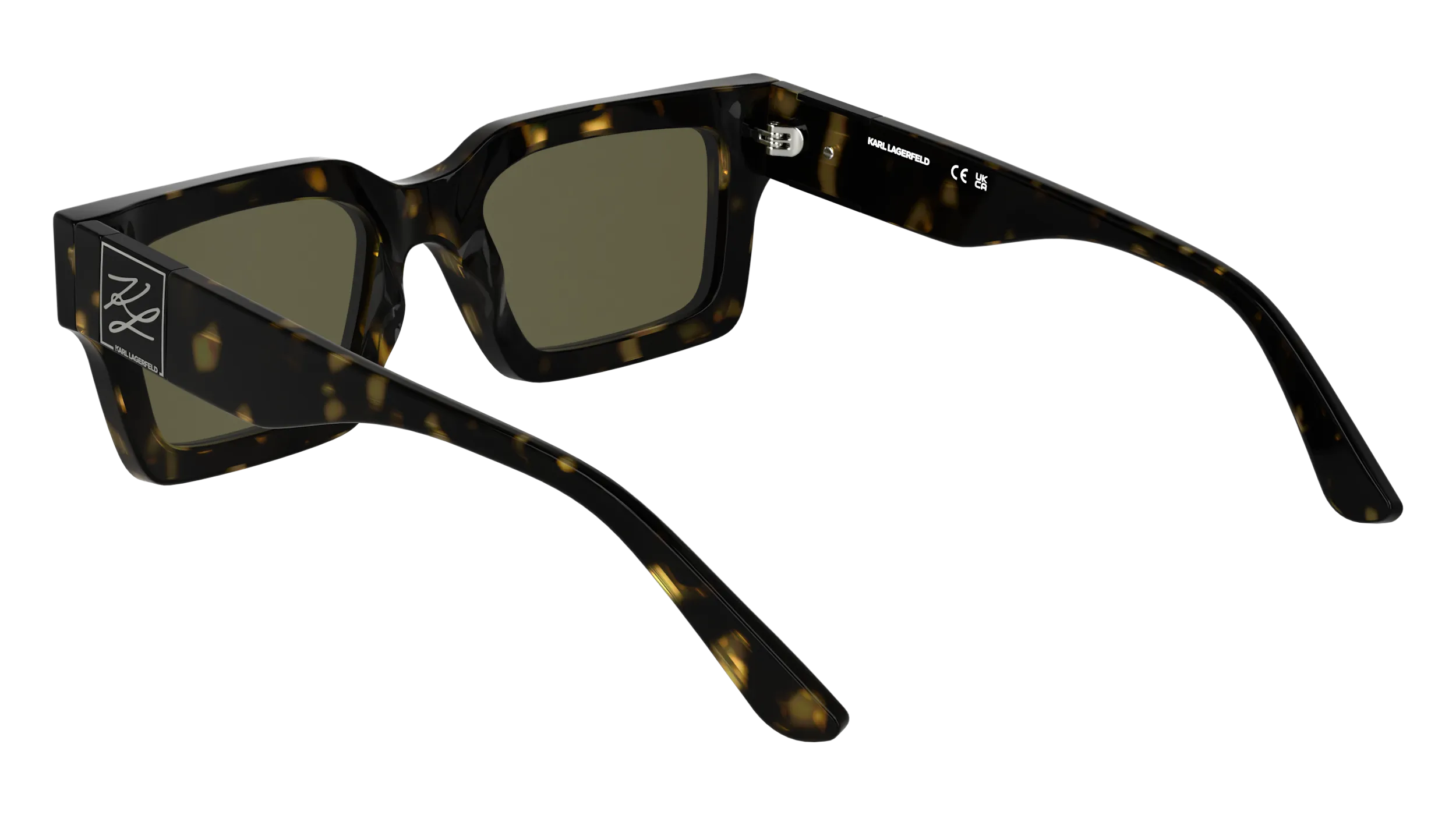 Karl Lagerfeld KL6182S 242 Occhiali da sole Acetato Havana Marrone Squadrata Normale - immagine 4