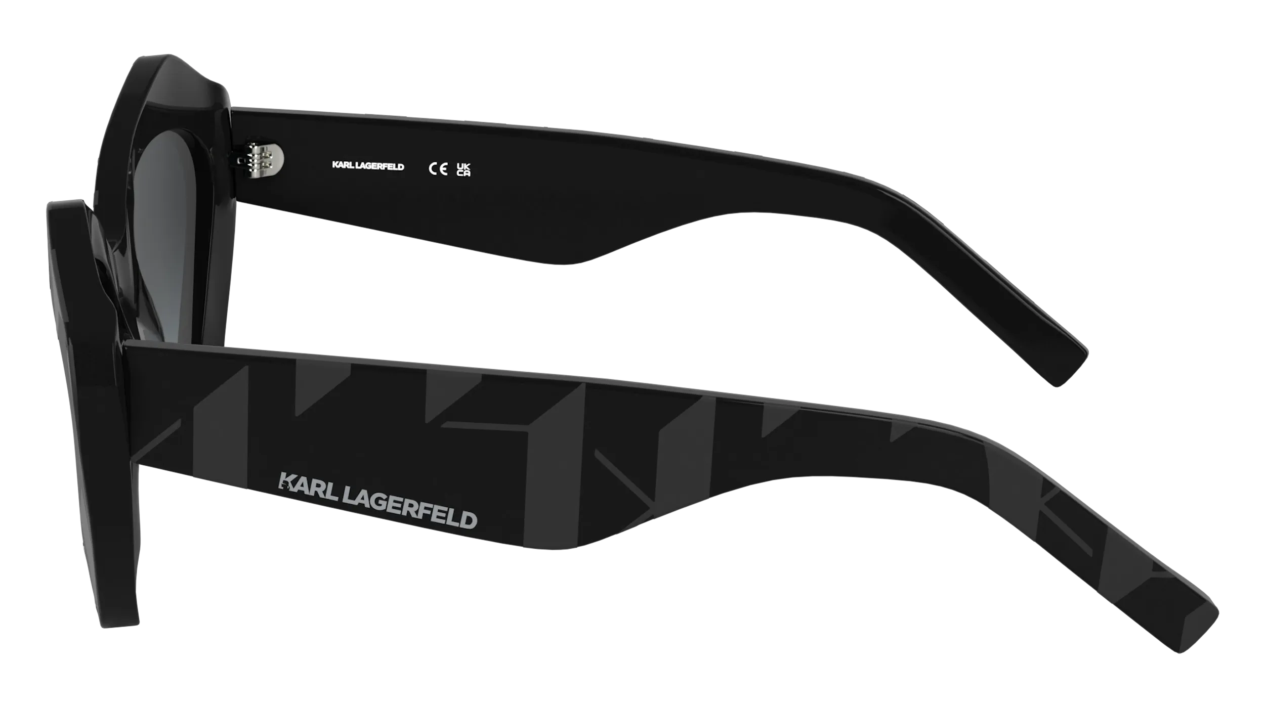 Karl Lagerfeld KL6199S 001 Occhiali da sole Acetato Nero Squadrata Normale - immagine 3