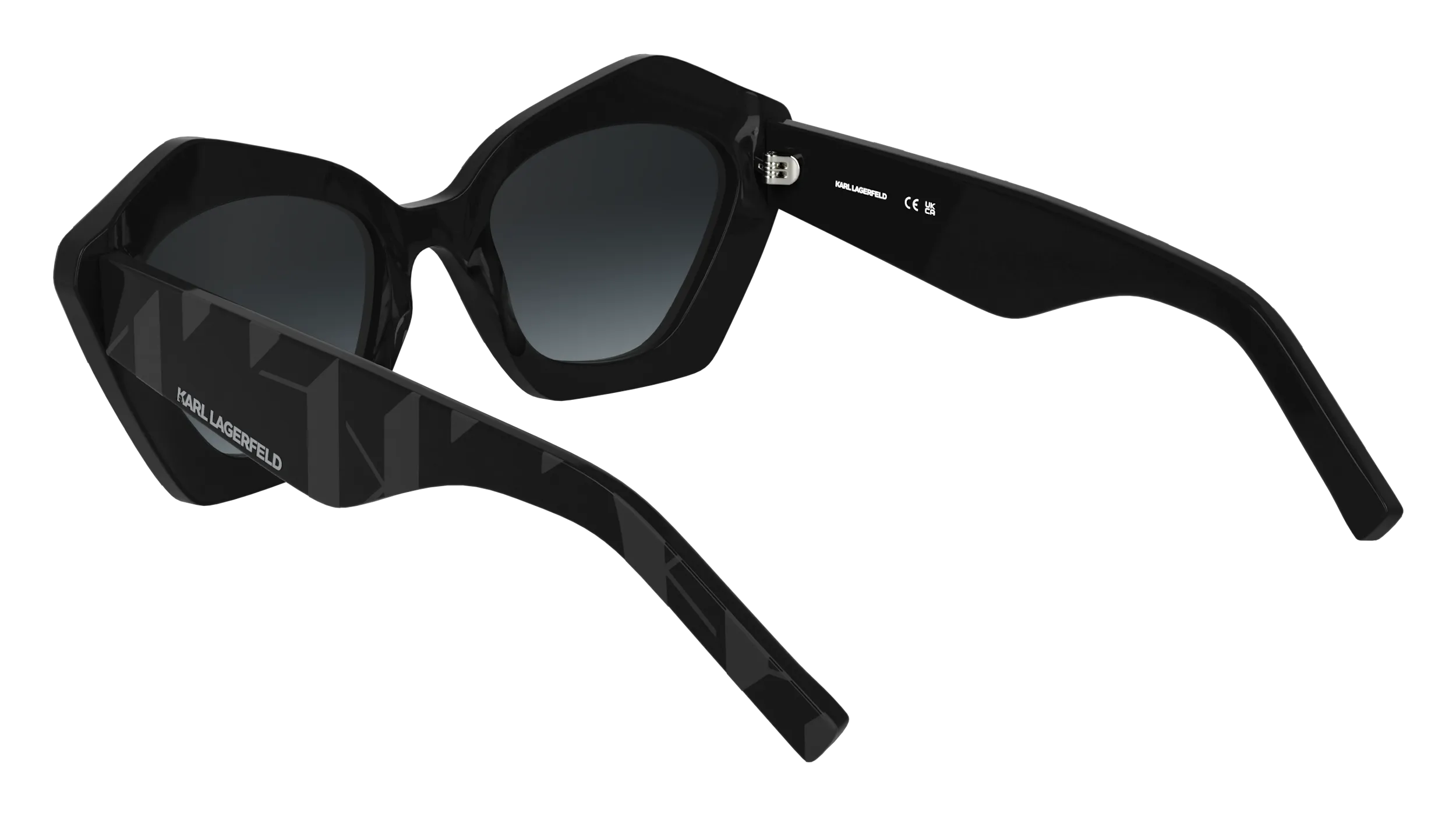 Karl Lagerfeld KL6199S 001 Occhiali da sole Acetato Nero Squadrata Normale - immagine 4