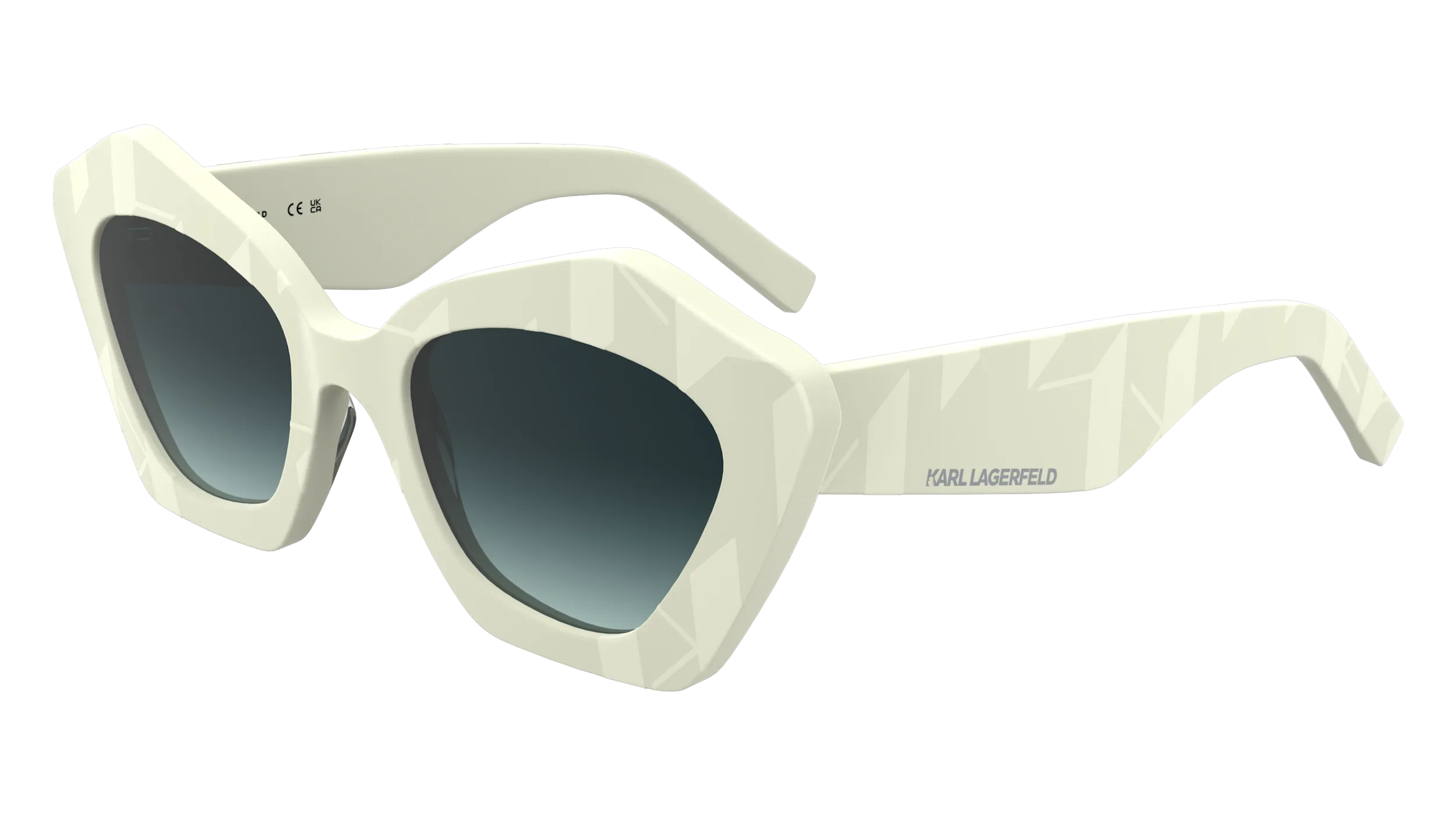 Karl Lagerfeld KL6199S 105 Occhiali da sole Acetato Bianco Squadrata Normale - immagine 1