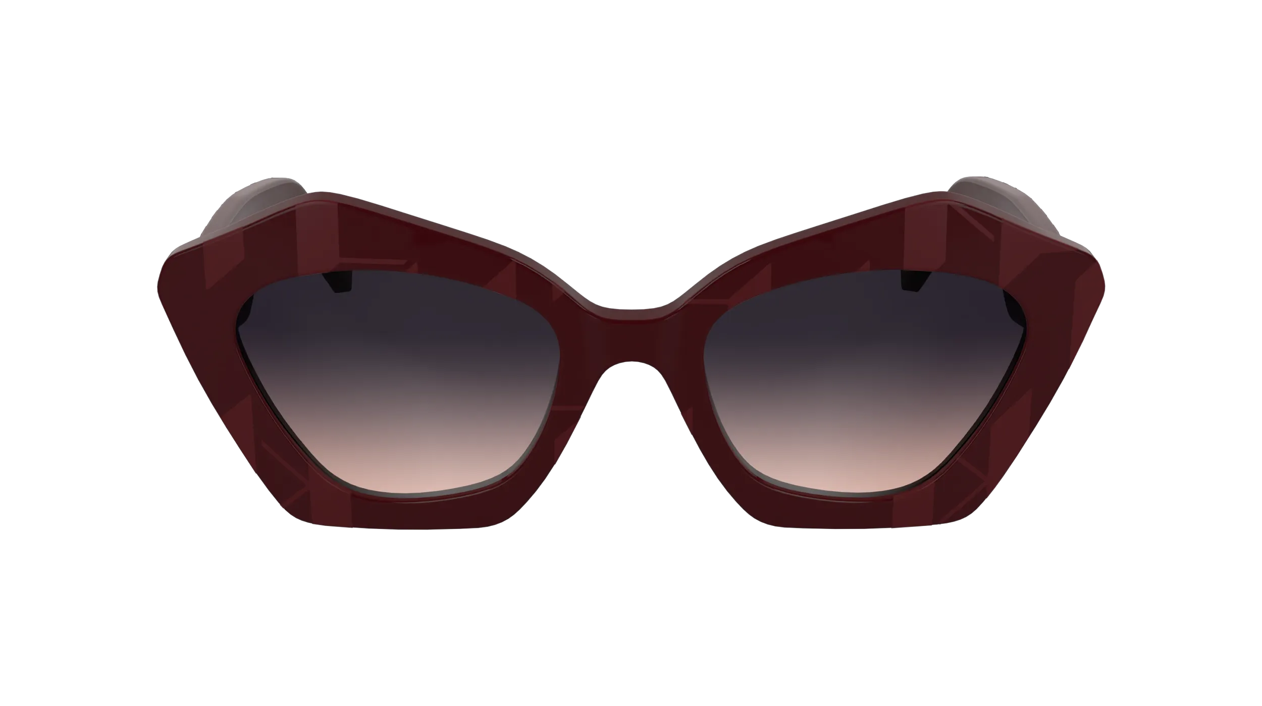 Karl Lagerfeld KL6199S 601 Occhiali da sole Acetato Bordeaux Rosa Squadrata Normale - immagine 2