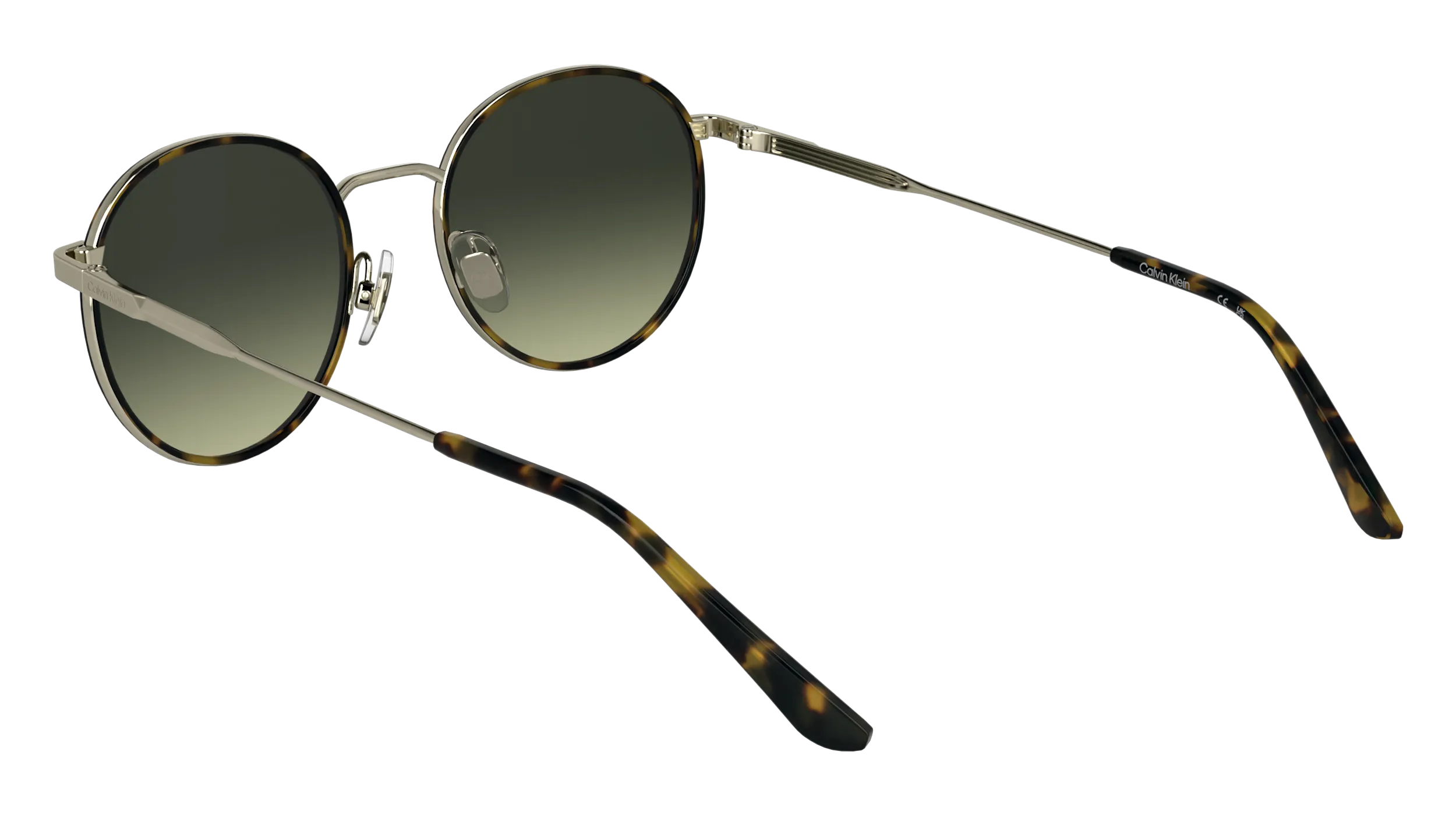 Calvin Klein CK25101S 235 Occhiali da sole Metallo Havana Marrone Rotonda Normale - immagine 4