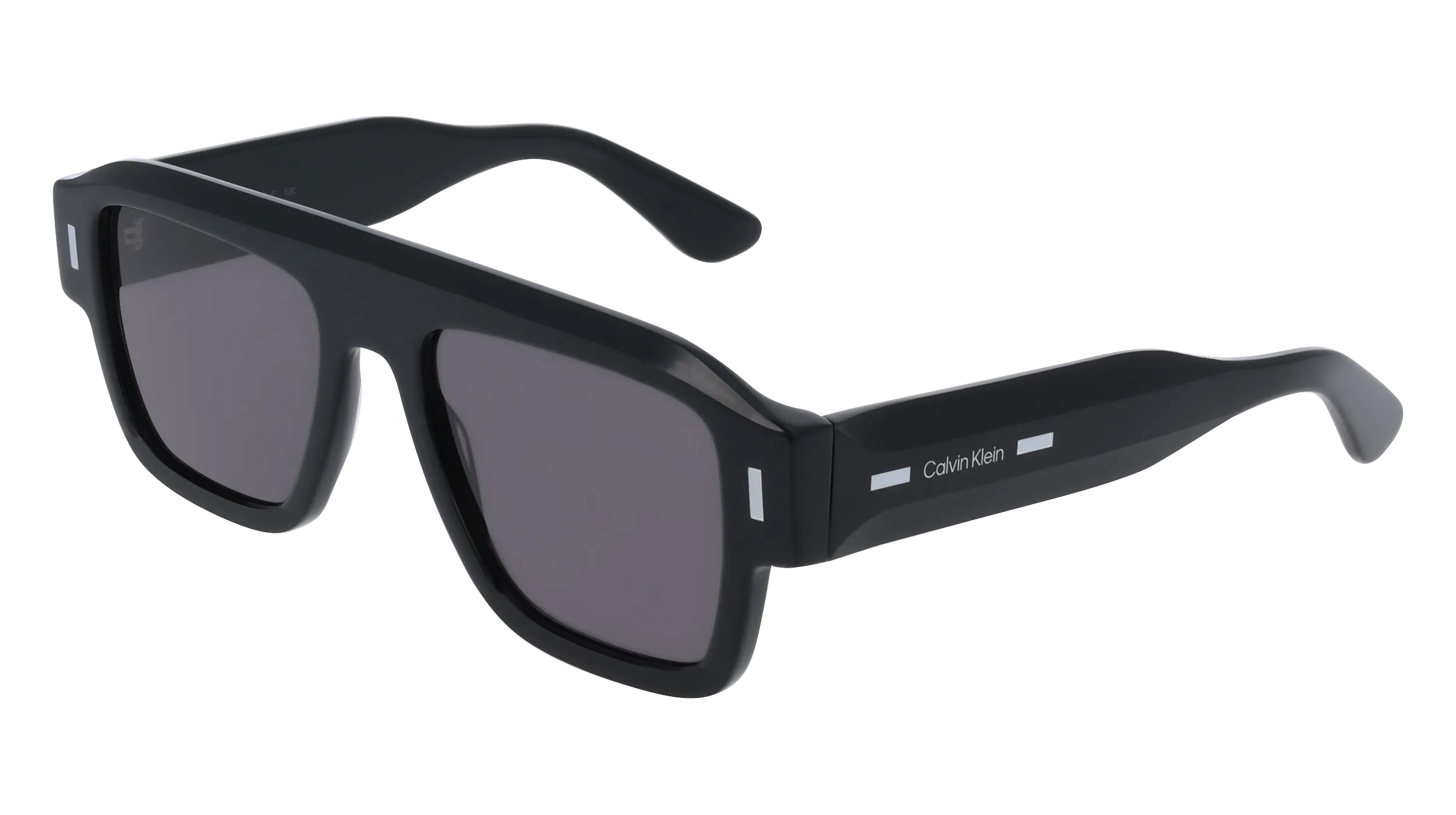 Calvin Klein CK25509S 001 Occhiali da sole Acetato Nero Grigio Squadrata Normale - immagine 1