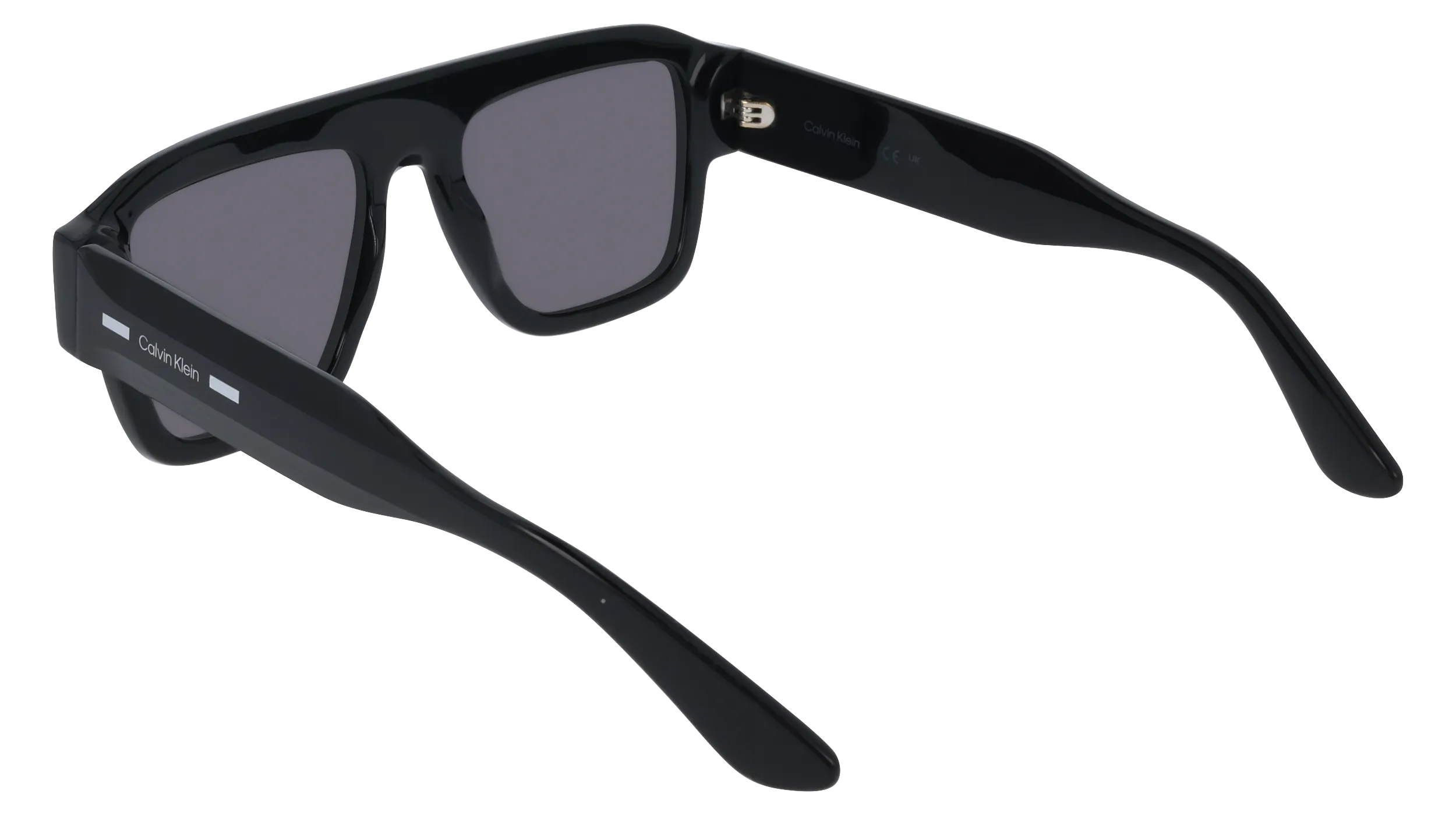 Calvin Klein CK25509S 001 Occhiali da sole Acetato Nero Grigio Squadrata Normale - immagine 4