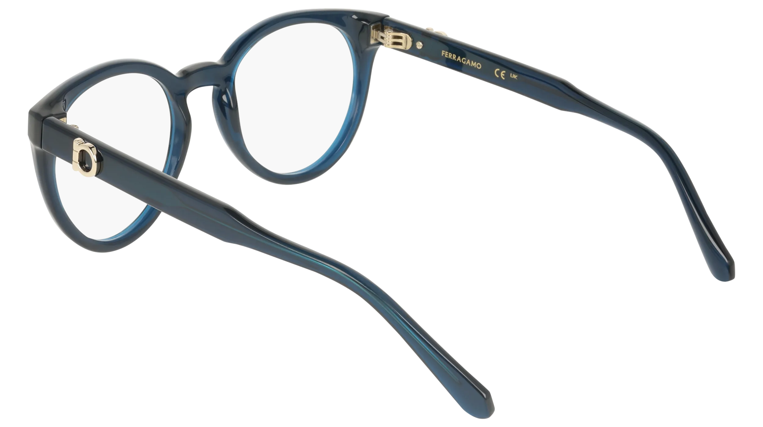Ferragamo SF3032E 432 Montature da vista Blu Geometrica Normale - immagine 4