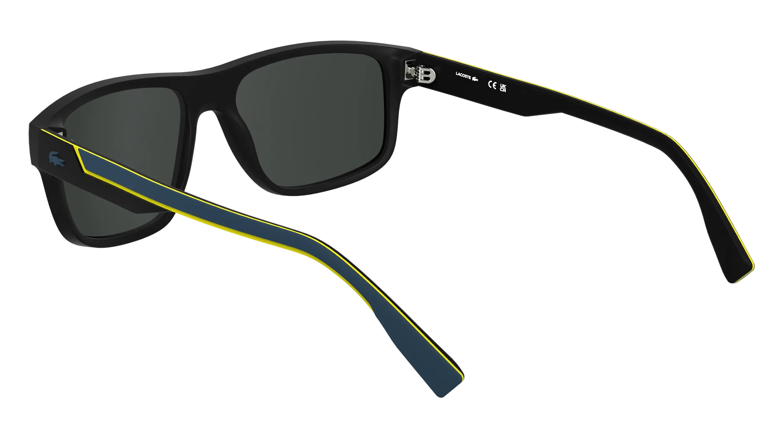 Lacoste L6057S 002 Occhiali da sole Bio-iniettato Nero Grigio Squadrata Normale - immagine 4
