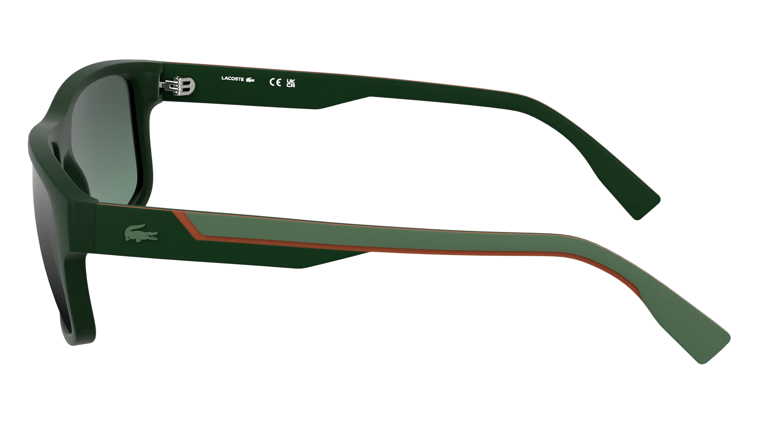 Lacoste L6057S 301 Occhiali da sole Bio-iniettato Verde Squadrata Normale - immagine 3