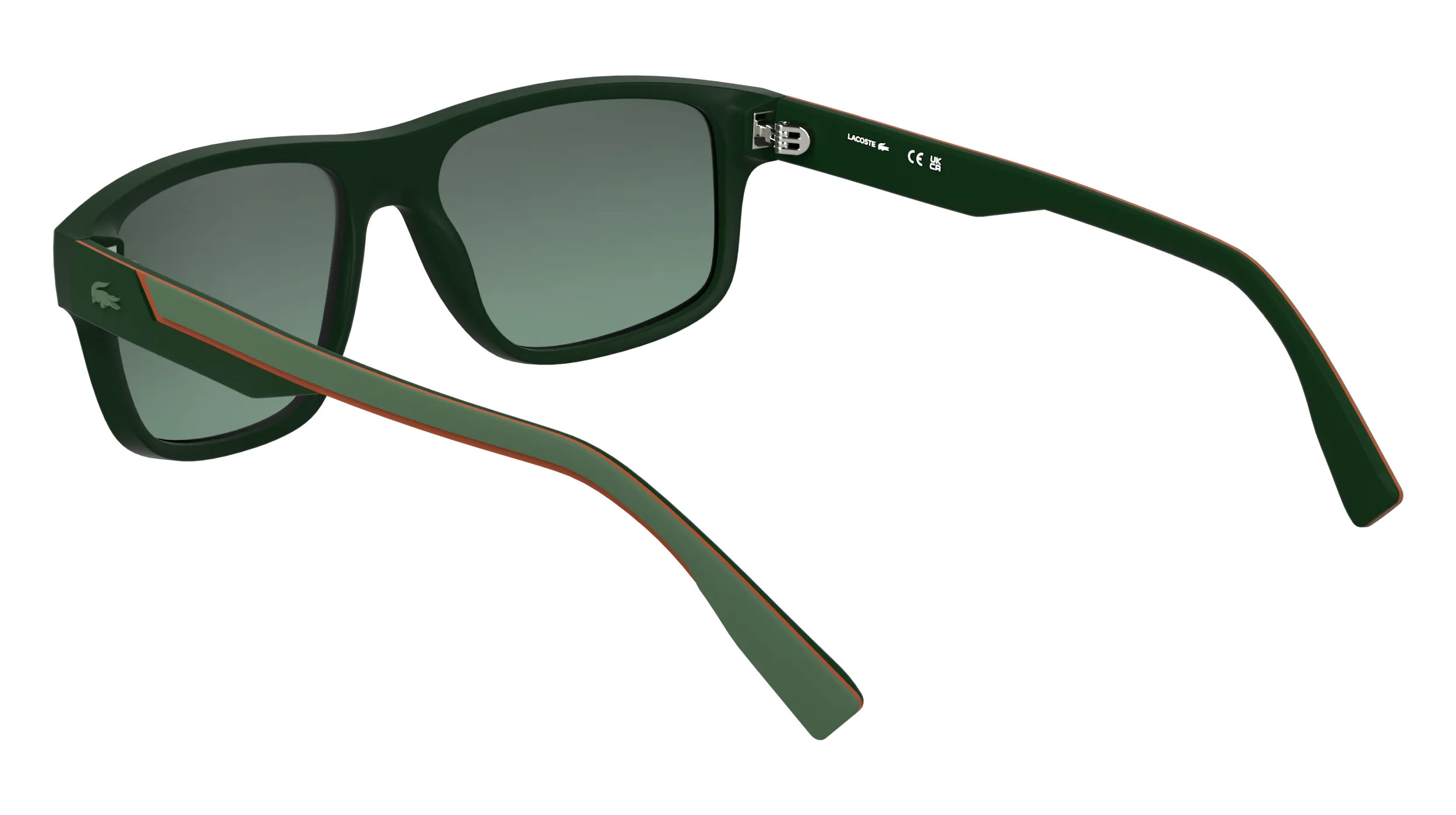Lacoste L6057S 301 Occhiali da sole Bio-iniettato Verde Squadrata Normale - immagine 4