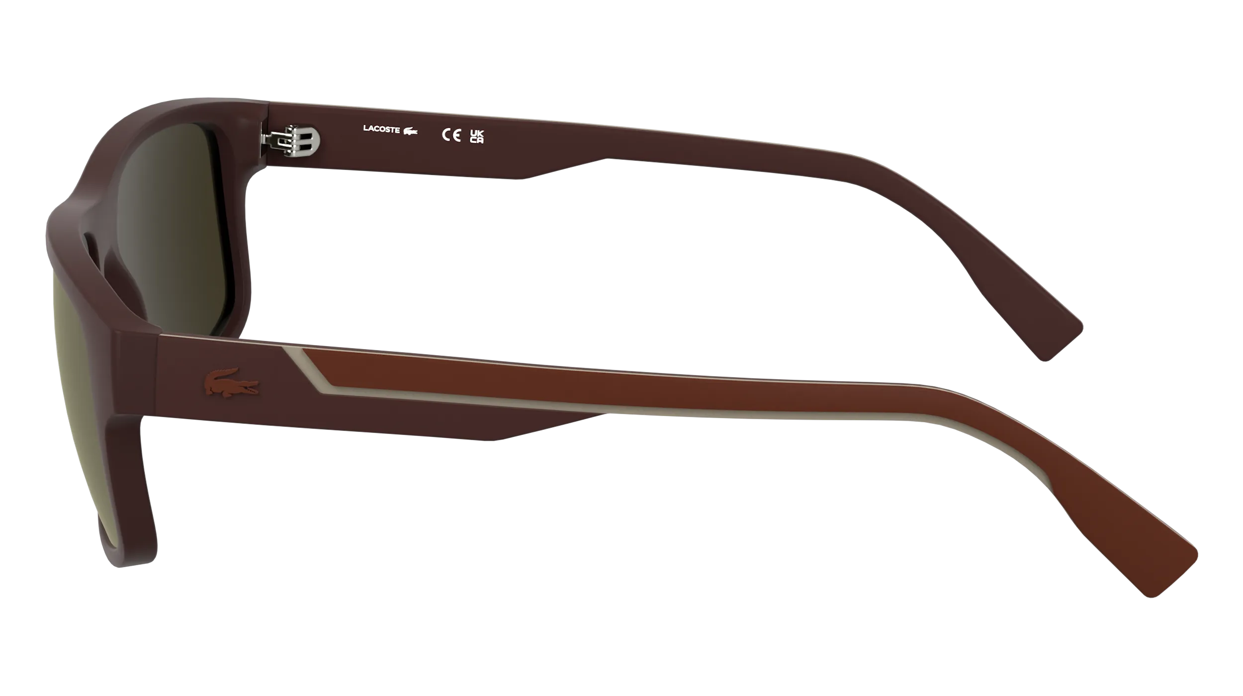 Lacoste L6057S 601 Occhiali da sole Bio-iniettato Bordeaux Squadrata Normale - immagine 3