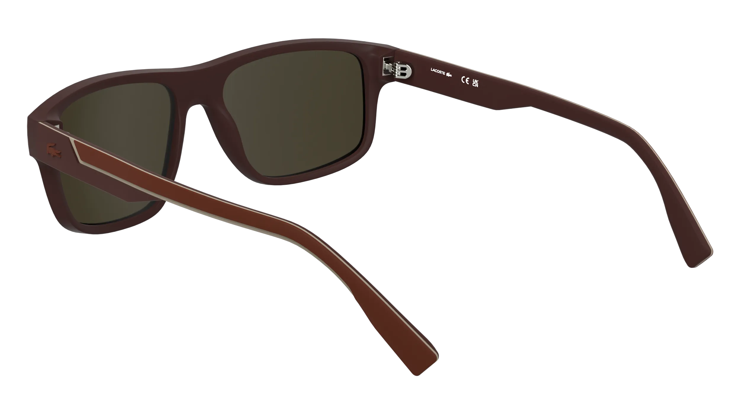 Lacoste L6057S 601 Occhiali da sole Bio-iniettato Bordeaux Squadrata Normale - immagine 4
