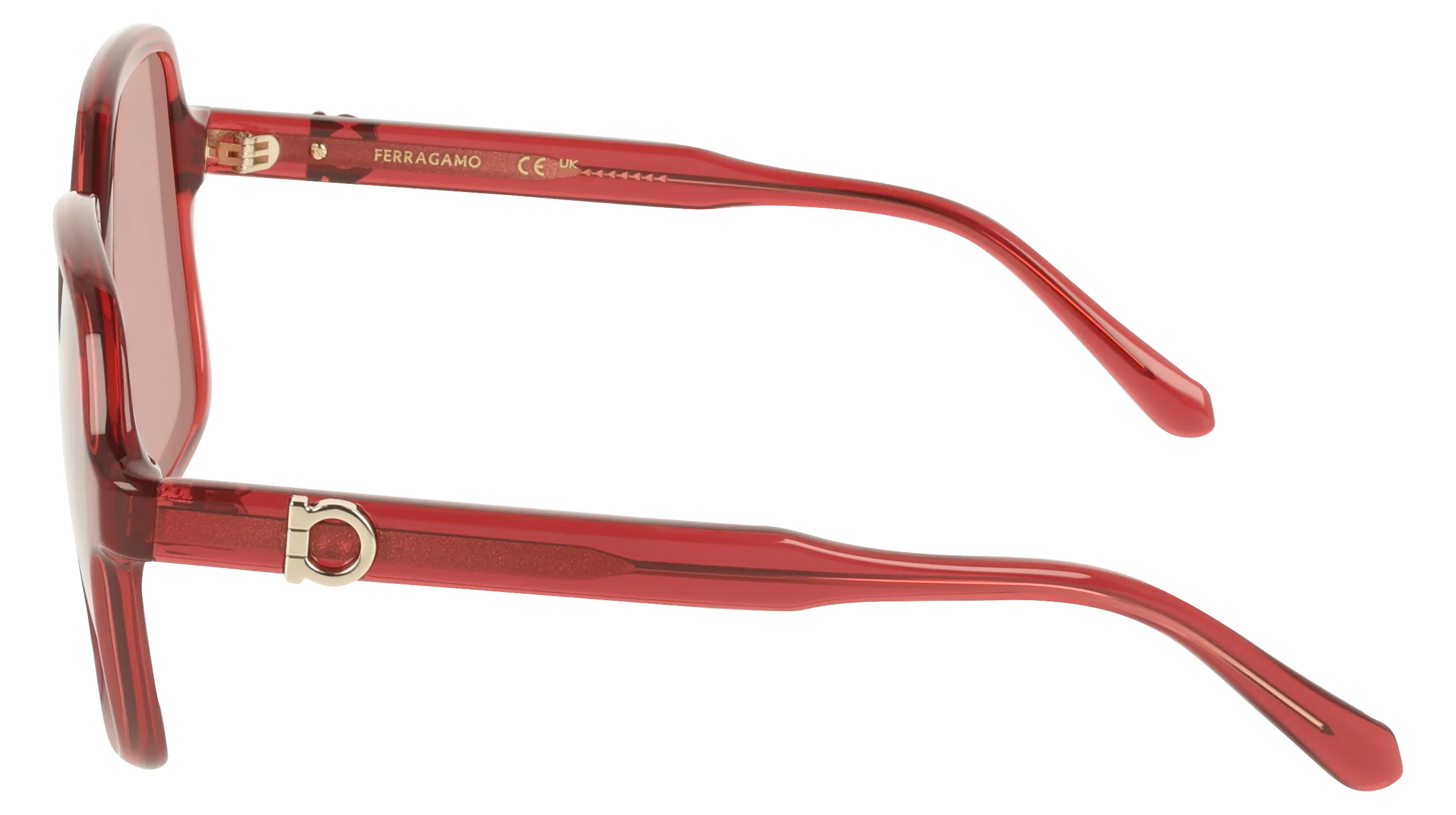 Ferragamo SF2069SE 616 Occhiali da sole Rosso Squadrata Normale - immagine 3