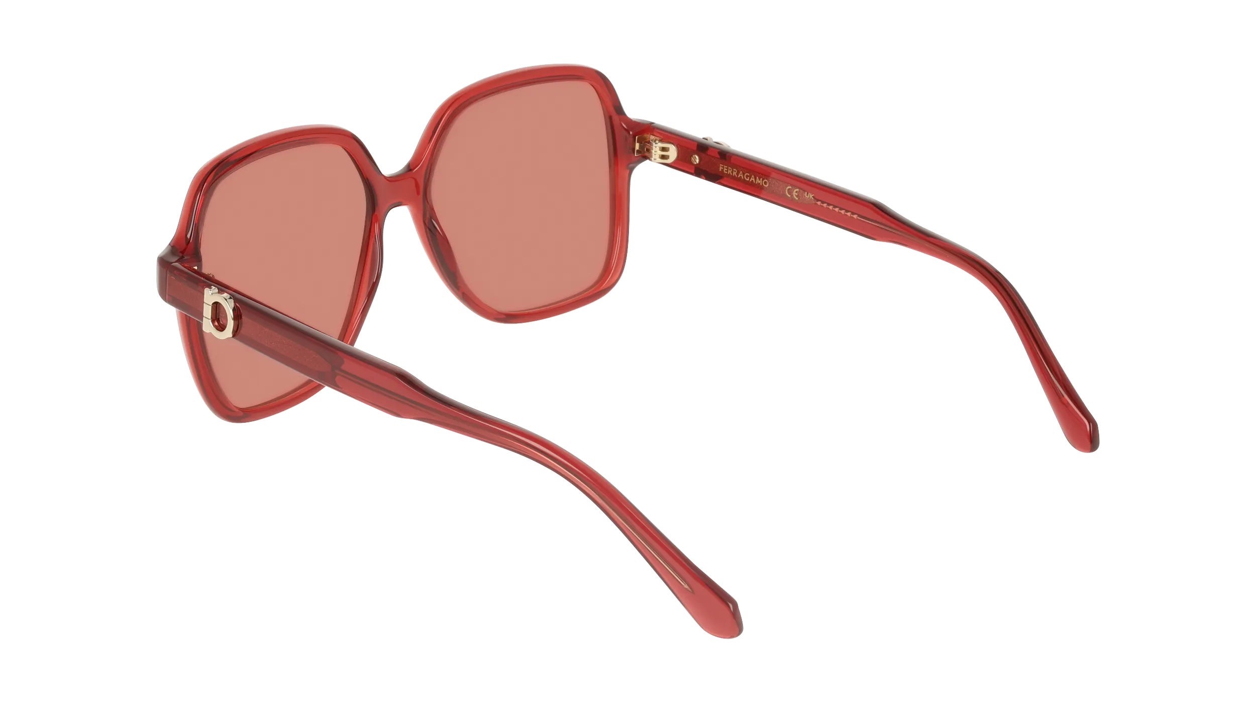 Ferragamo SF2069SE 616 Occhiali da sole Rosso Squadrata Normale - immagine 4