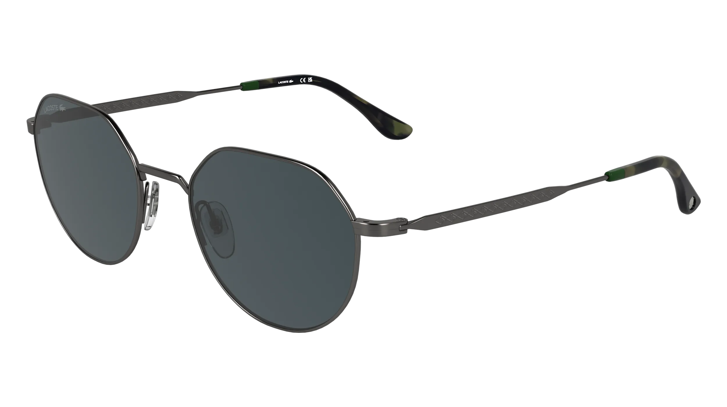 Lacoste L268S 035 Occhiali da sole Metallo Canna di fucile Grigio Squadrata Normale - immagine 1