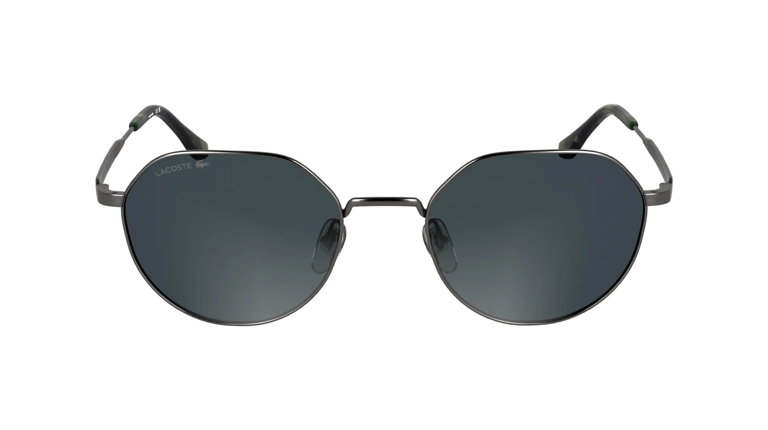 Lacoste L268S 035 Occhiali da sole Metallo Canna di fucile Grigio Squadrata Normale - immagine 2