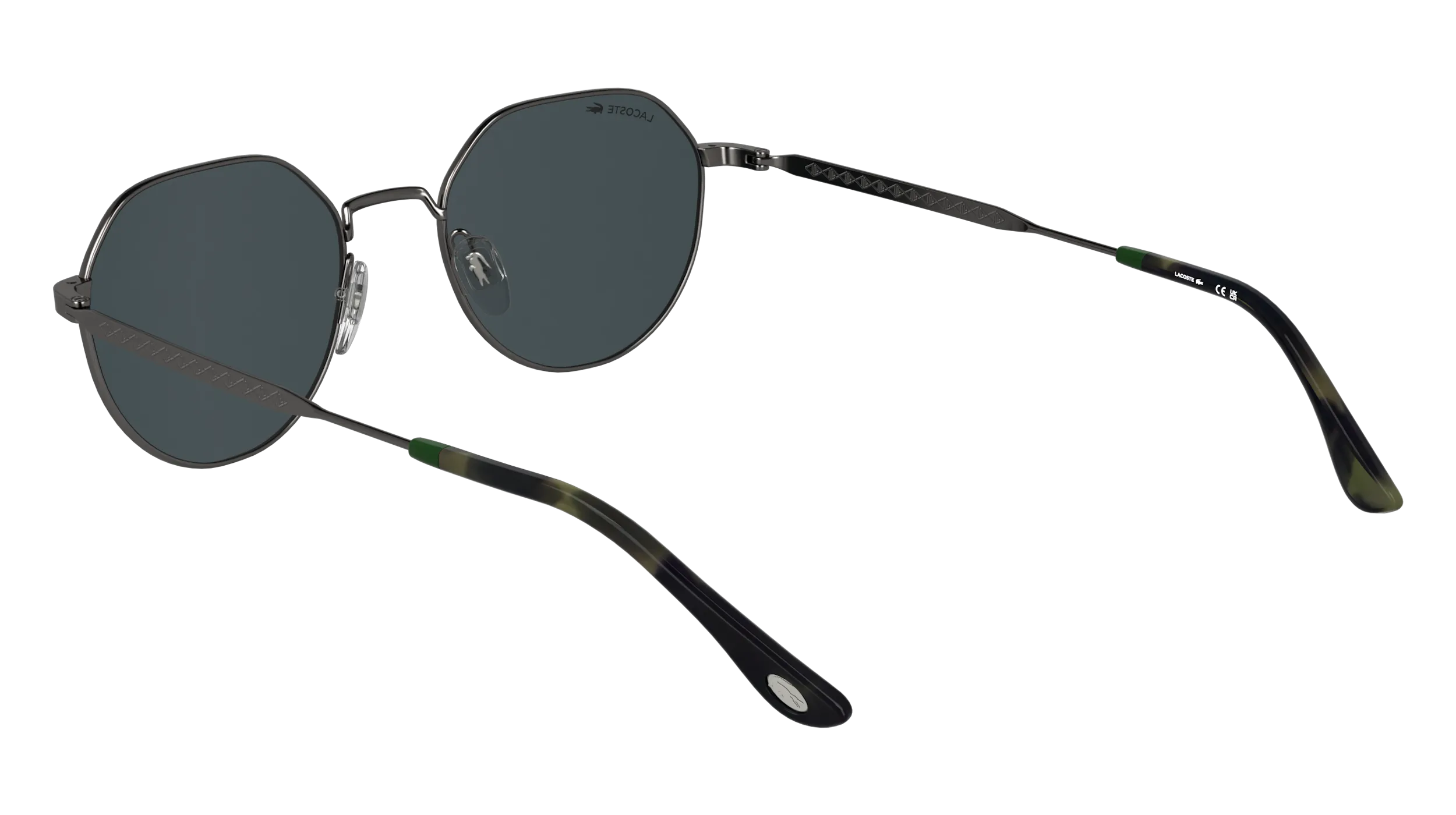Lacoste L268S 035 Occhiali da sole Metallo Canna di fucile Grigio Squadrata Normale - immagine 4
