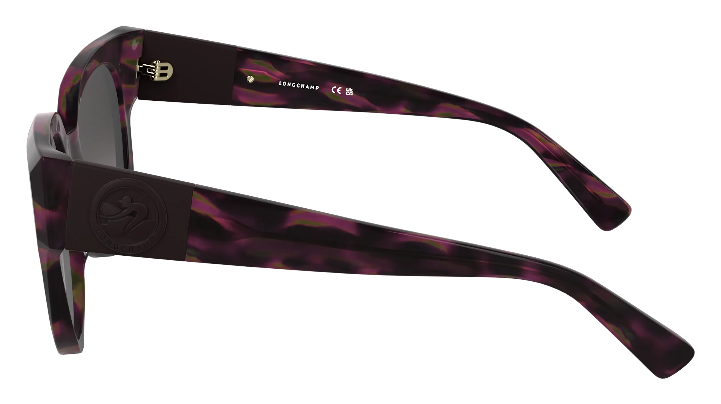 LONGCHAMP LO779S 234 Occhiali da sole Acetato Viola Rotonda Normale - immagine 3