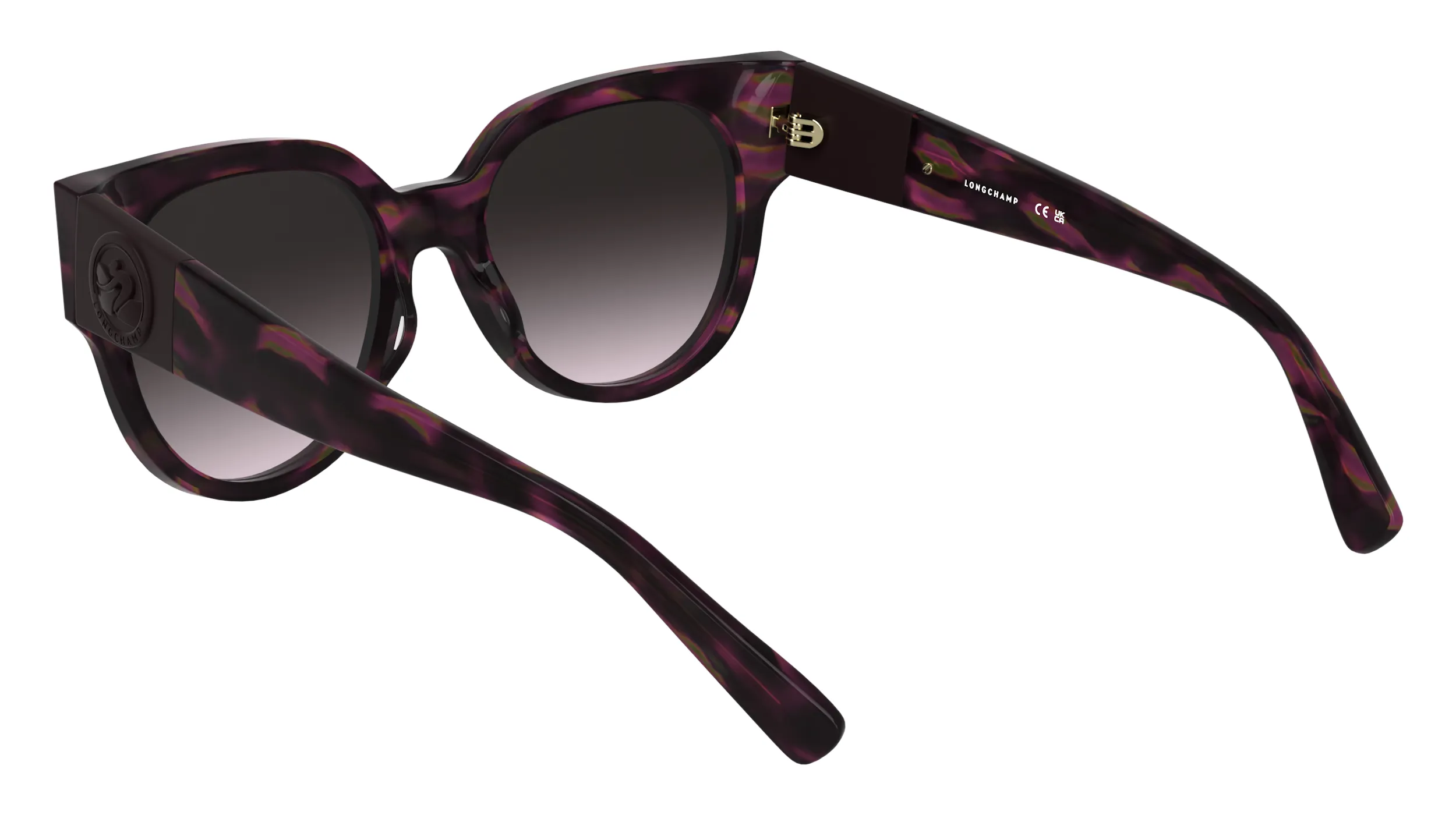 LONGCHAMP LO779S 234 Occhiali da sole Acetato Viola Rotonda Normale - immagine 4