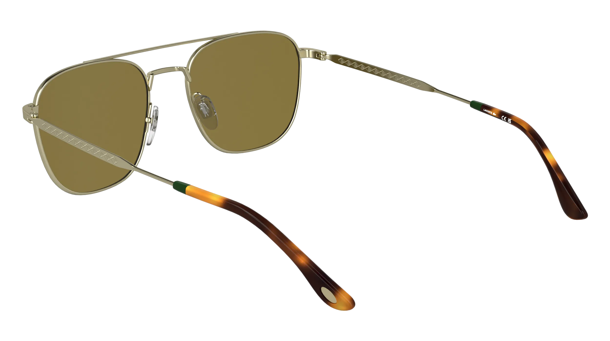Lacoste L269S 710 Occhiali da sole Metallo Oro Marrone Squadrata Normale - immagine 4