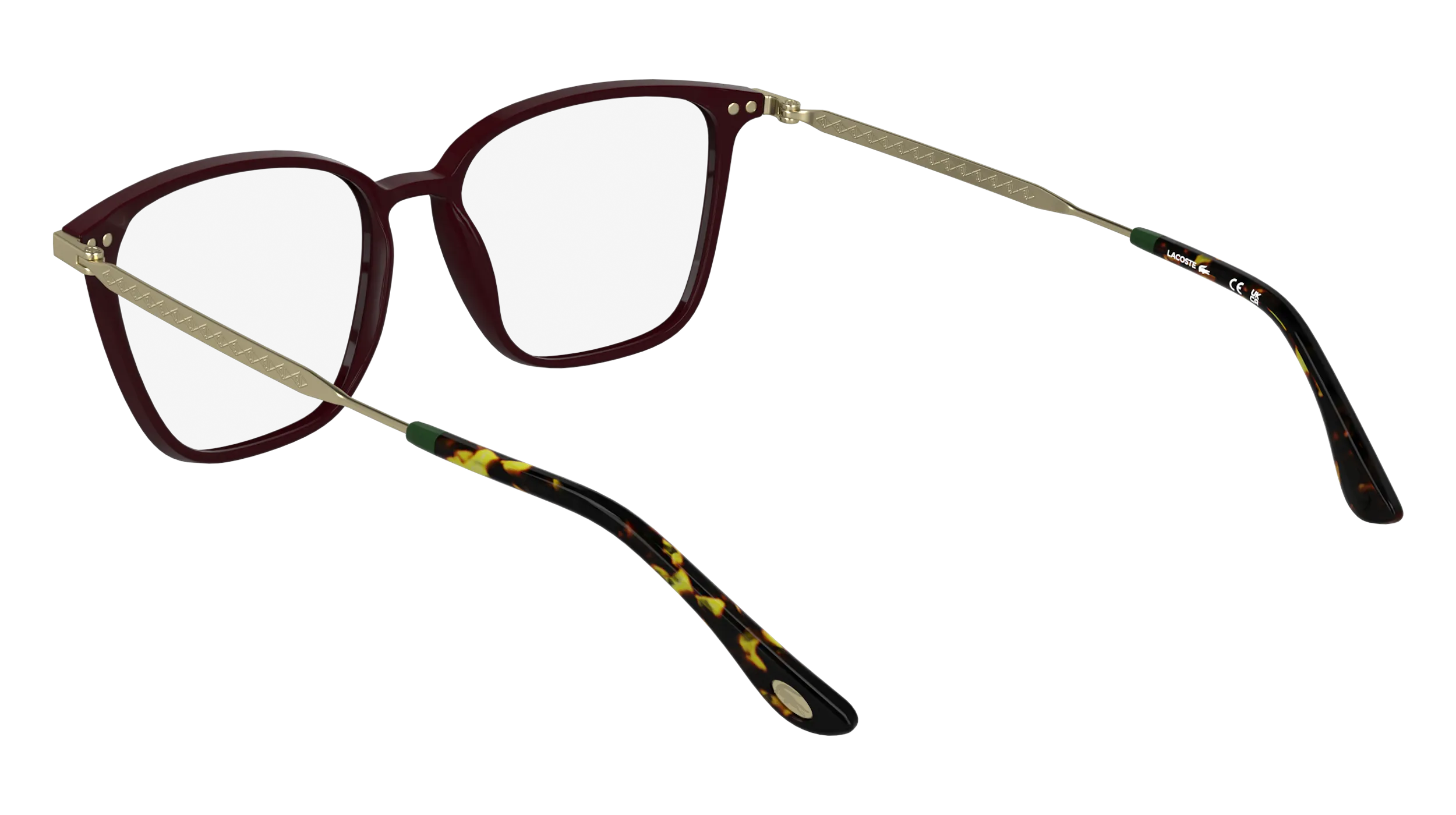 Lacoste L2984 601 Montature da vista Bio-iniettato Bordeaux Squadrata Normale - immagine 4