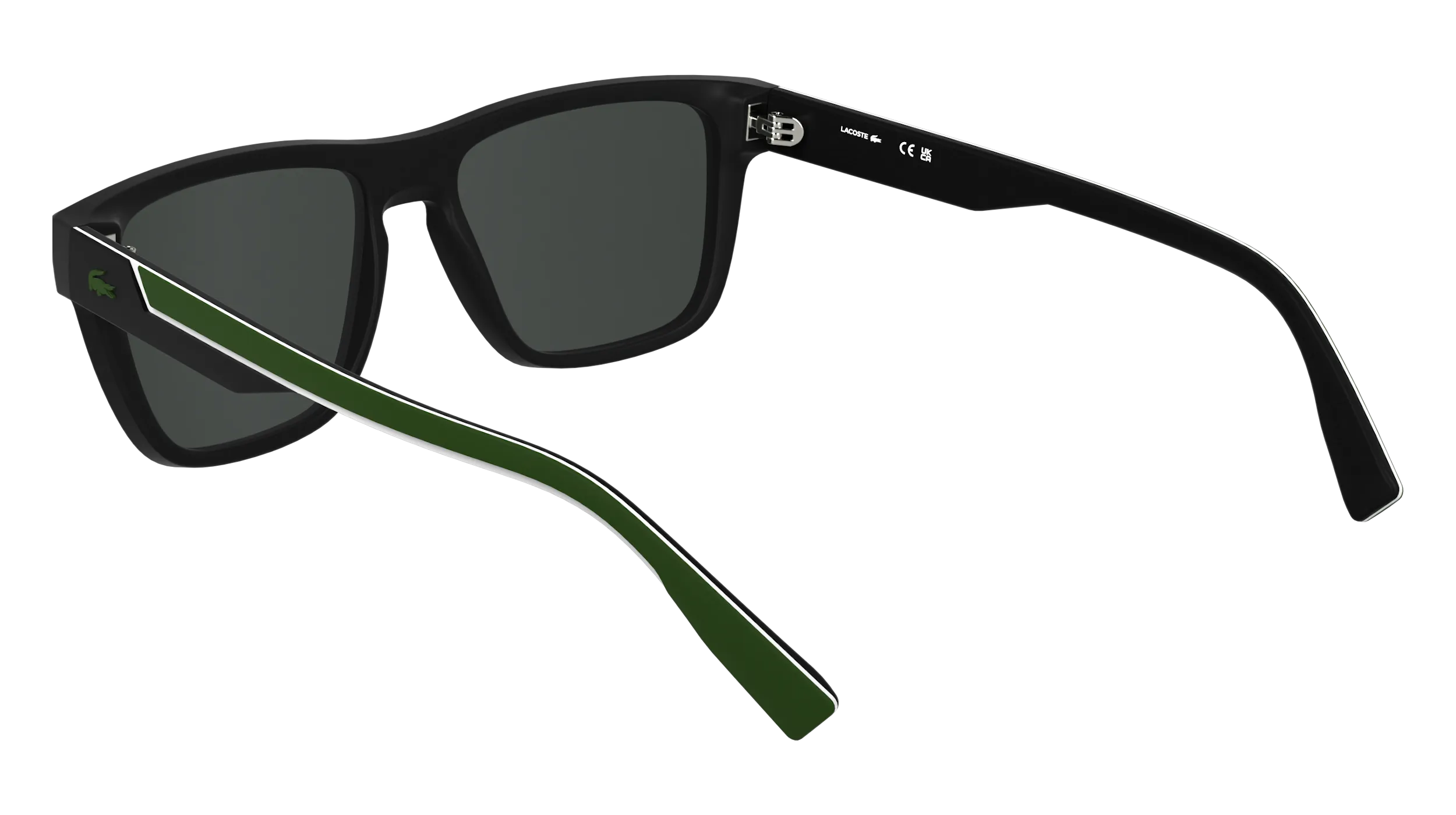 Lacoste L6058S 002 Occhiali da sole Bio-iniettato Nero Grigio Squadrata Normale - immagine 4