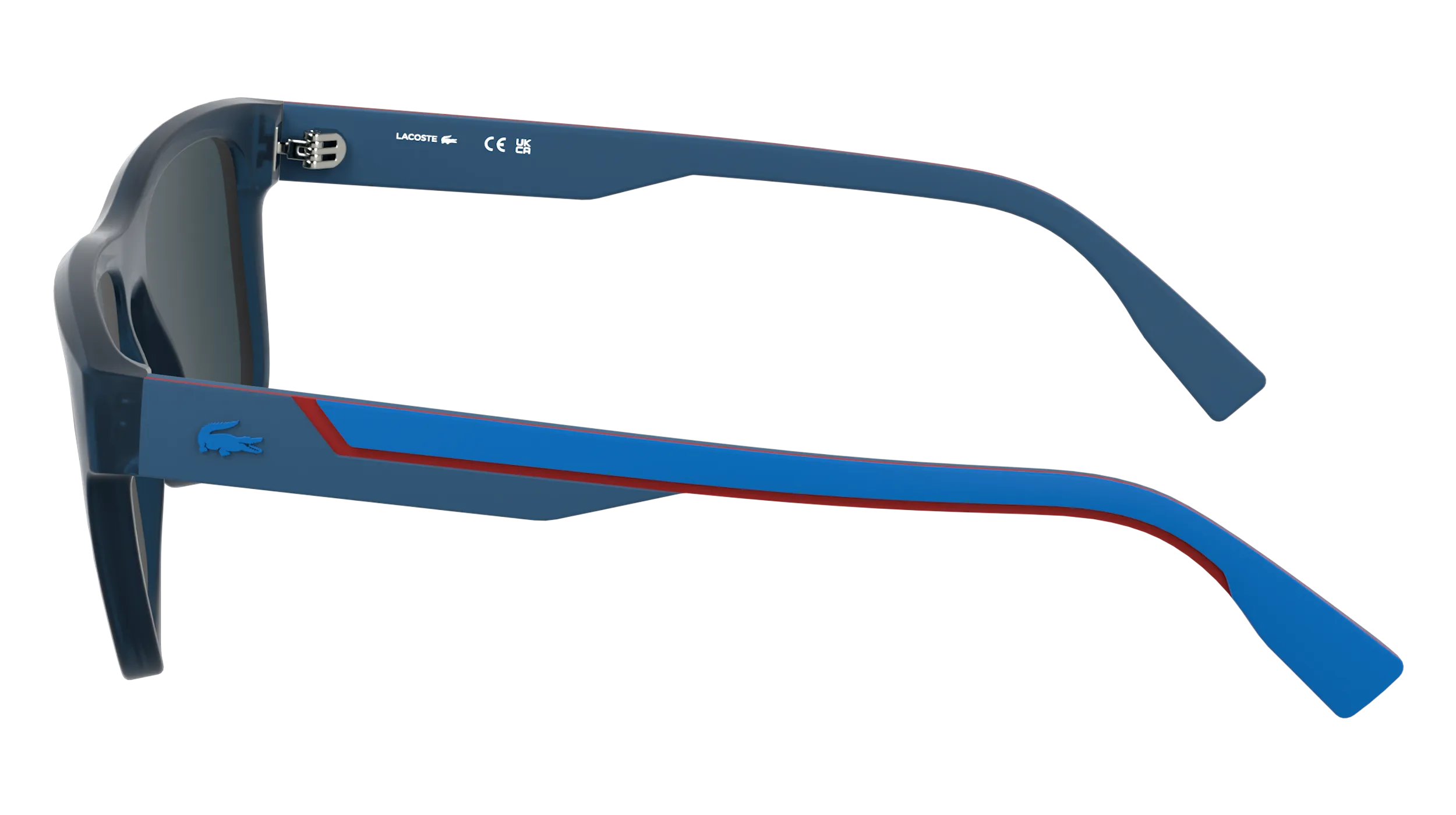 Lacoste L6058S 424 Occhiali da sole Bio-iniettato Blu Blu Squadrata Normale - immagine 3