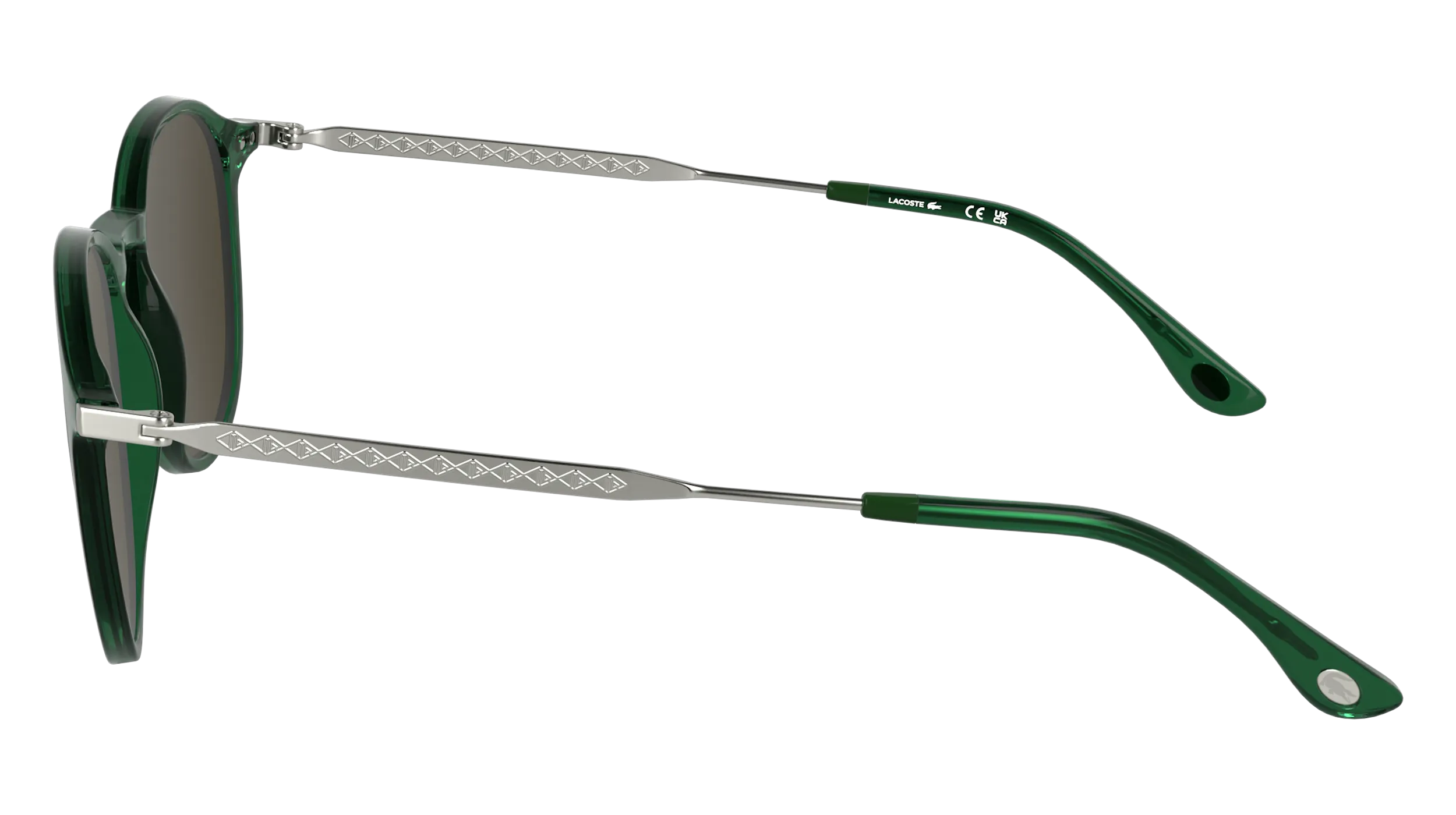 Lacoste L6061S 301 Occhiali da sole Bio-iniettato Verde Marrone Squadrata Normale - immagine 3