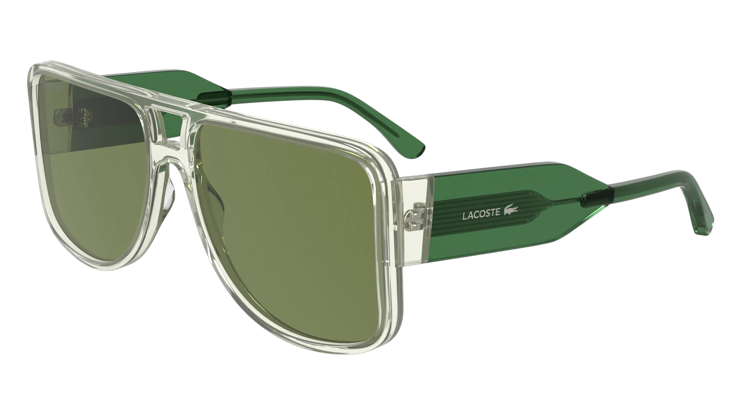 Lacoste L6056S 315 Occhiali da sole Acetato Verde Squadrata Normale - immagine 1