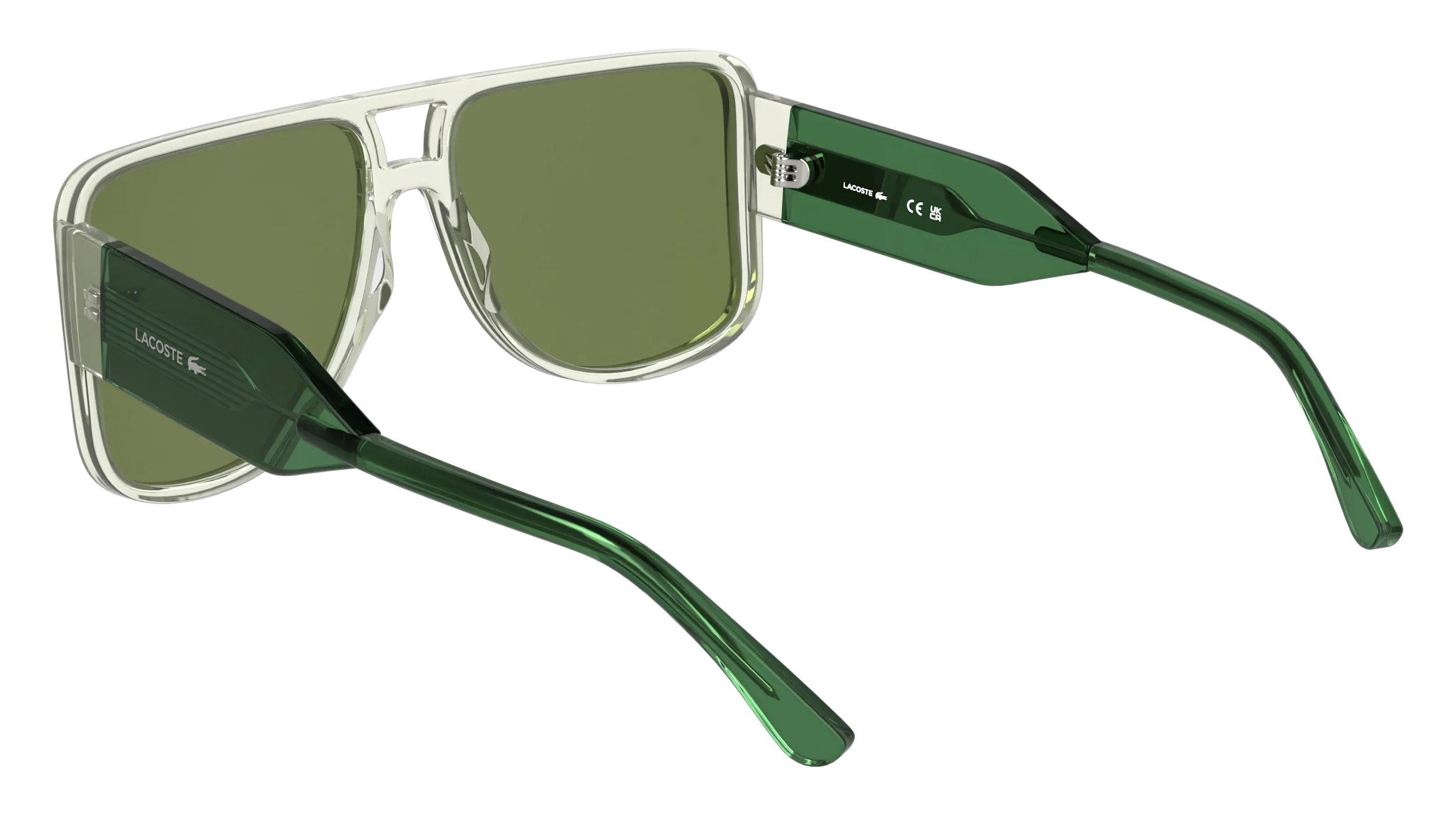 Lacoste L6056S 315 Occhiali da sole Acetato Verde Squadrata Normale - immagine 4
