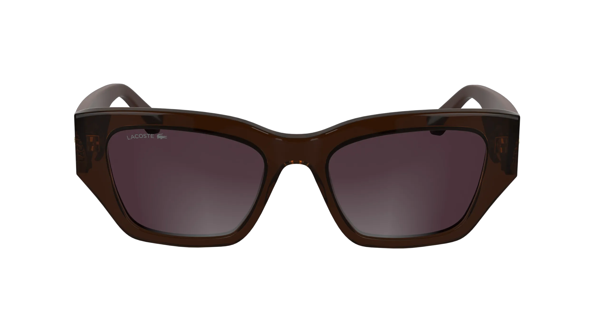 Lacoste L6053S 210 Occhiali da sole Acetato Marrone Rosso Farfalla Normale - immagine 2