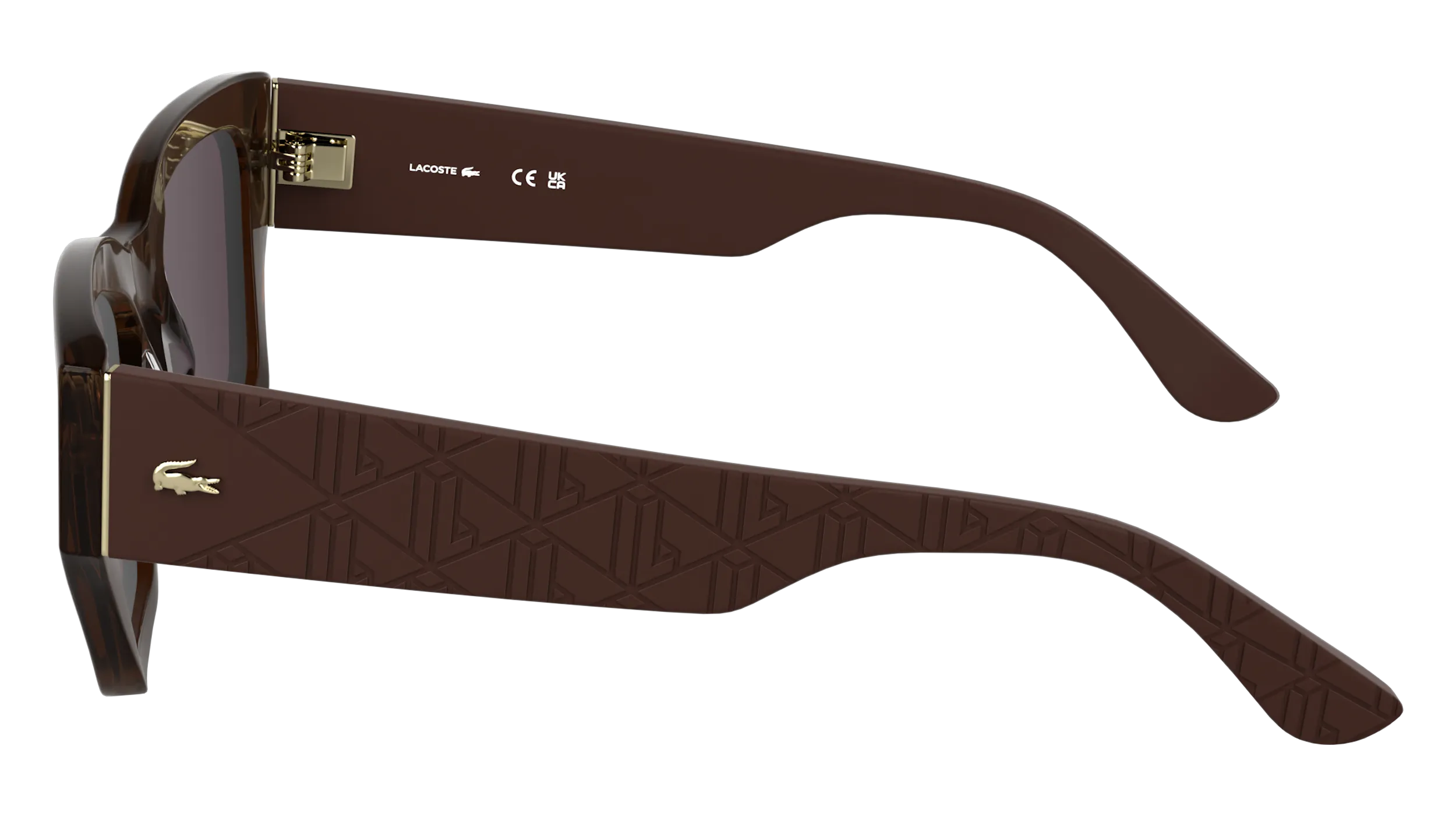 Lacoste L6053S 210 Occhiali da sole Acetato Marrone Rosso Farfalla Normale - immagine 3