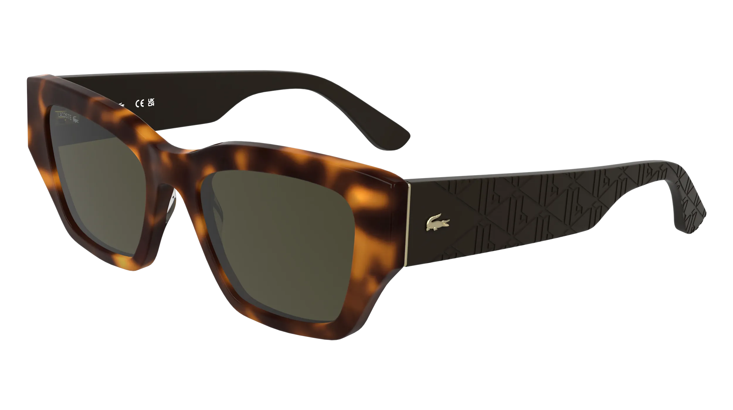 Lacoste L6053S 214 Occhiali da sole Acetato Havana Marrone Farfalla Normale - immagine 1