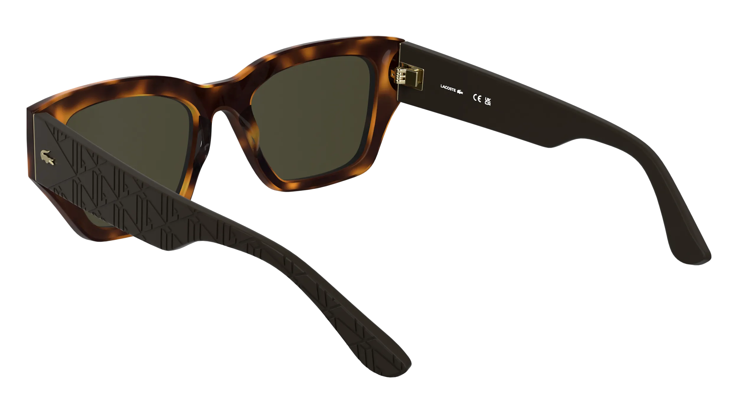 Lacoste L6053S 214 Occhiali da sole Acetato Havana Marrone Farfalla Normale - immagine 4