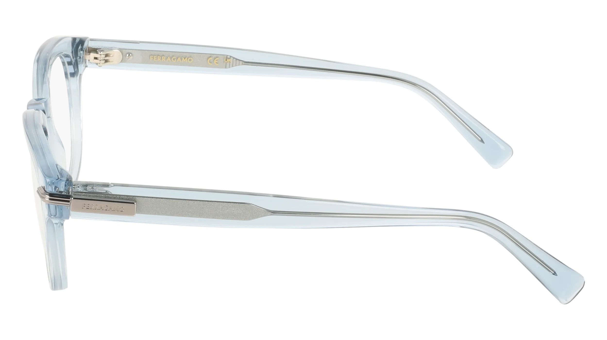 Ferragamo SF3033 450 Montature da vista Acetato Azzurro Geometrica Normale - immagine 3