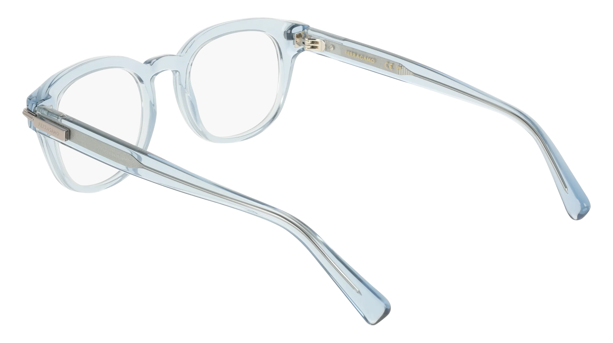 Ferragamo SF3033 450 Montature da vista Acetato Azzurro Geometrica Normale - immagine 4