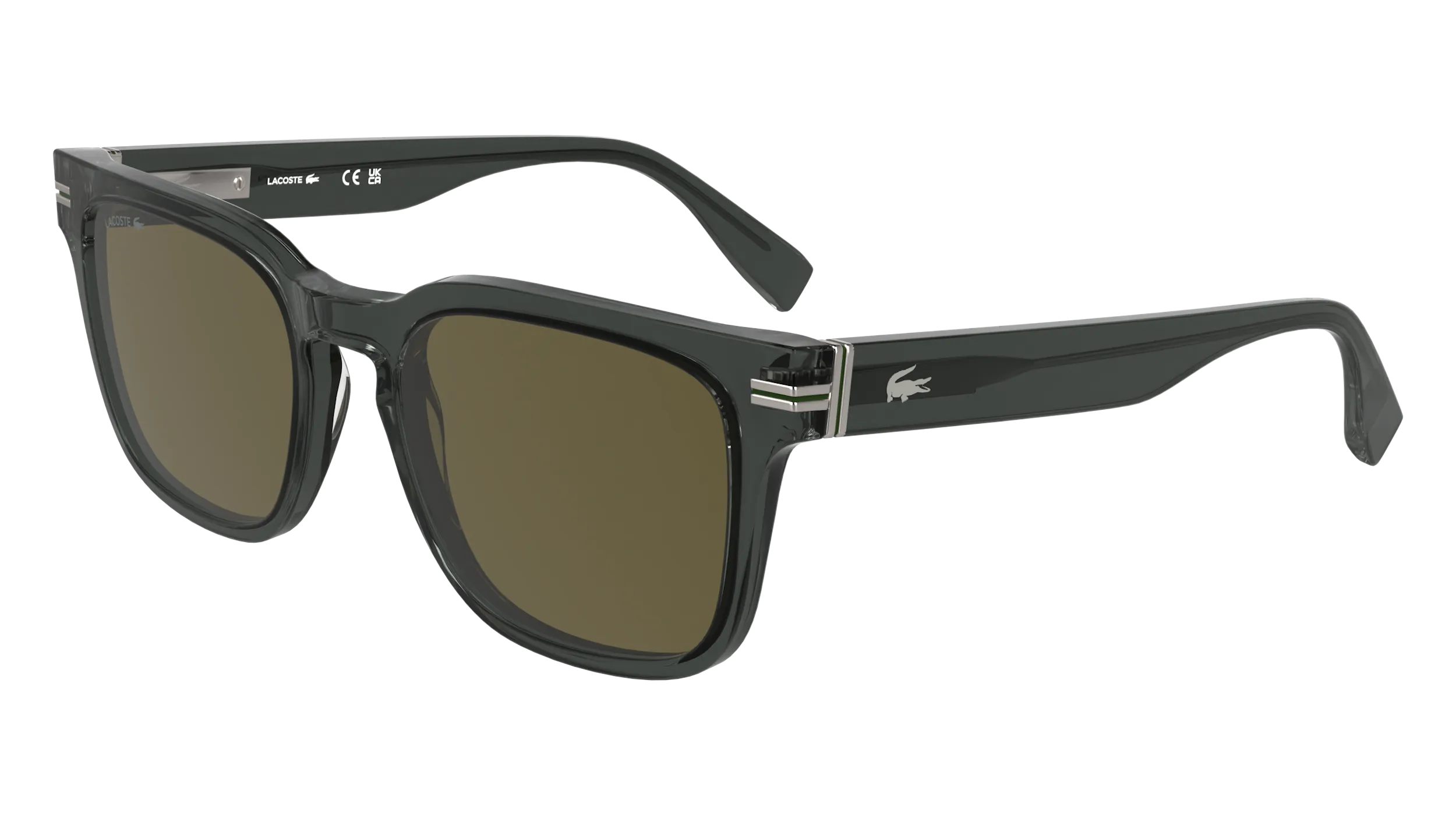 Lacoste L6065S 035 Occhiali da sole Acetato Grigio Marrone Squadrata Normale - immagine 1