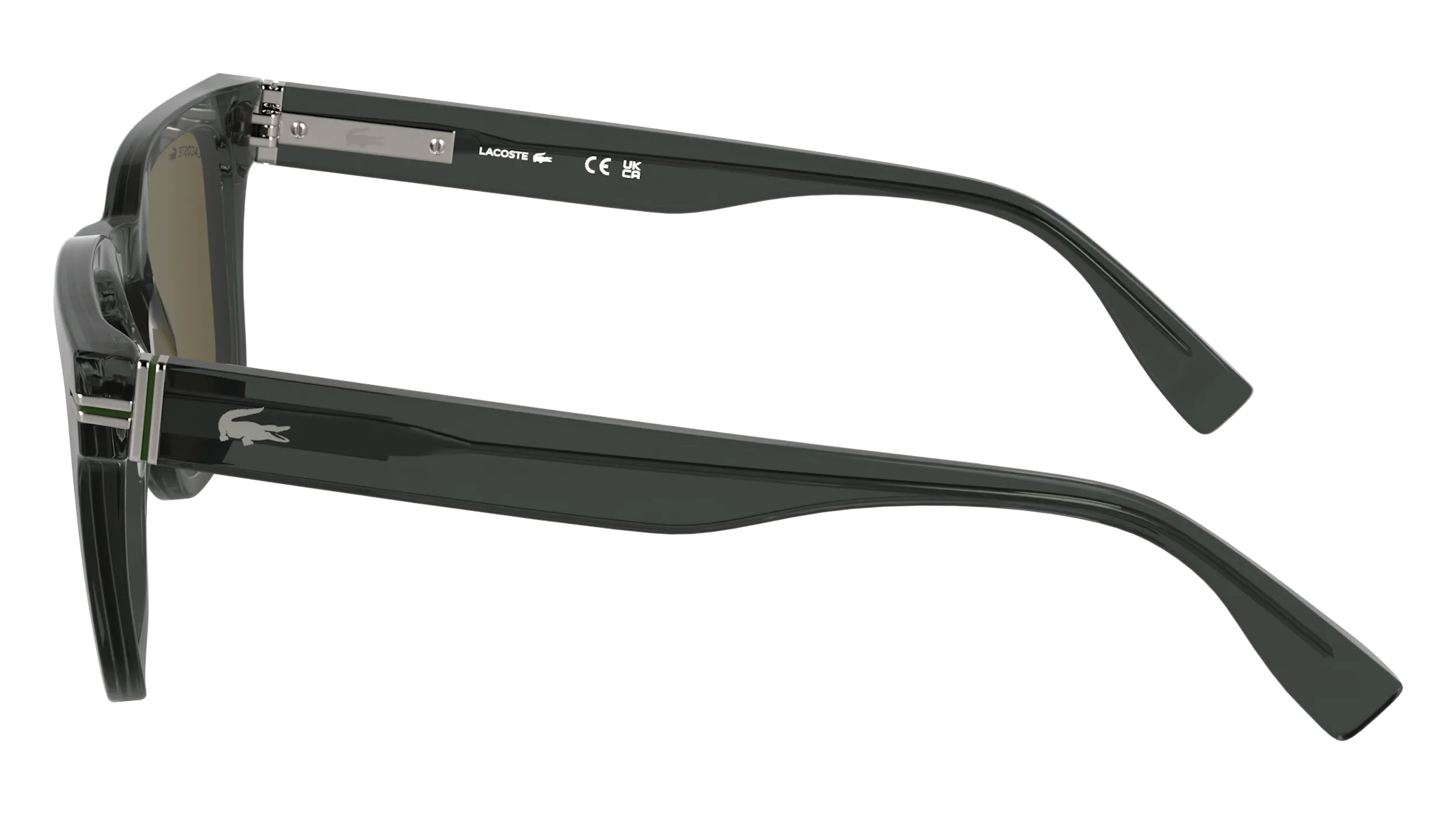 Lacoste L6065S 035 Occhiali da sole Acetato Grigio Marrone Squadrata Normale - immagine 3