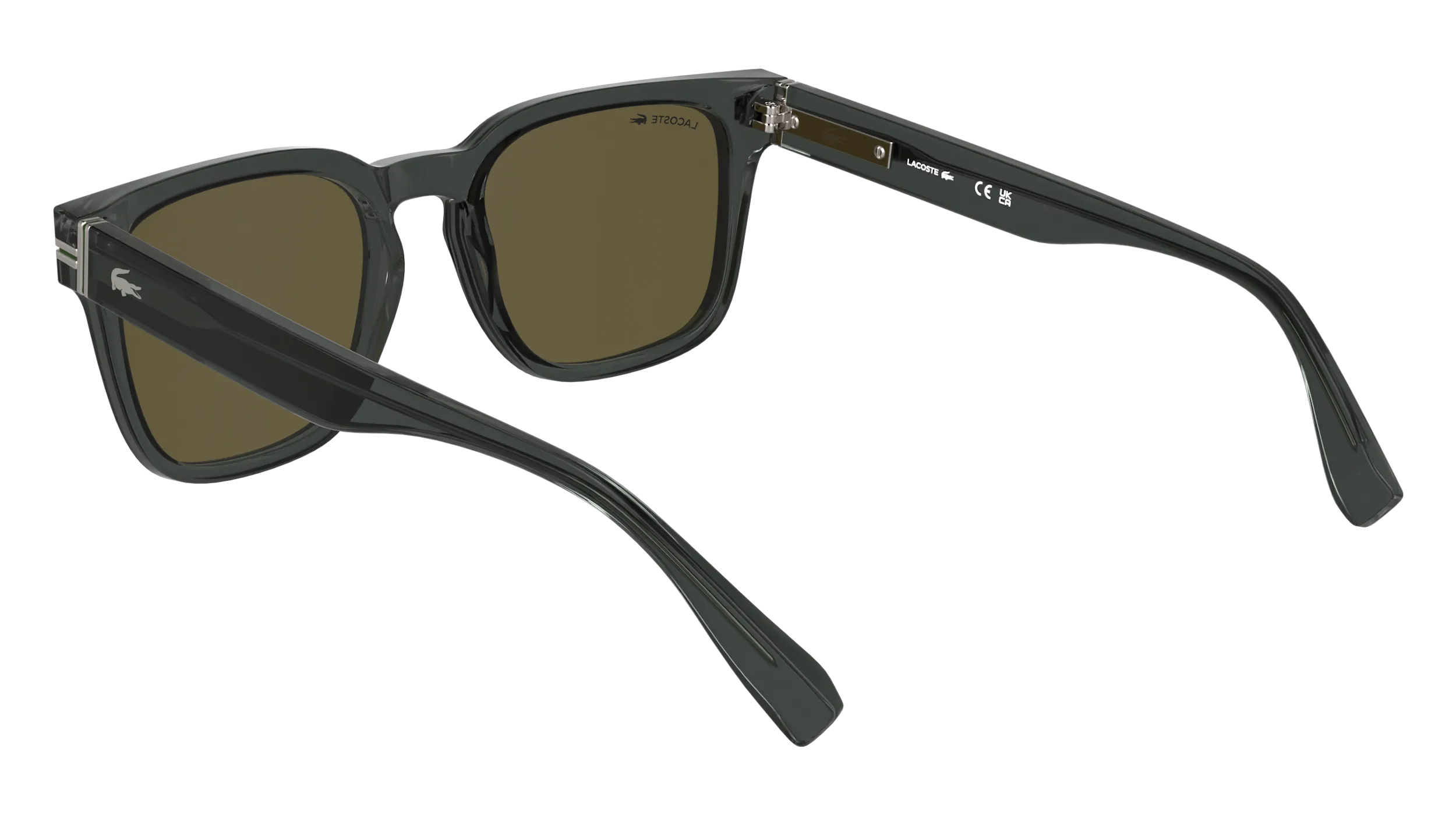 Lacoste L6065S 035 Occhiali da sole Acetato Grigio Marrone Squadrata Normale - immagine 4