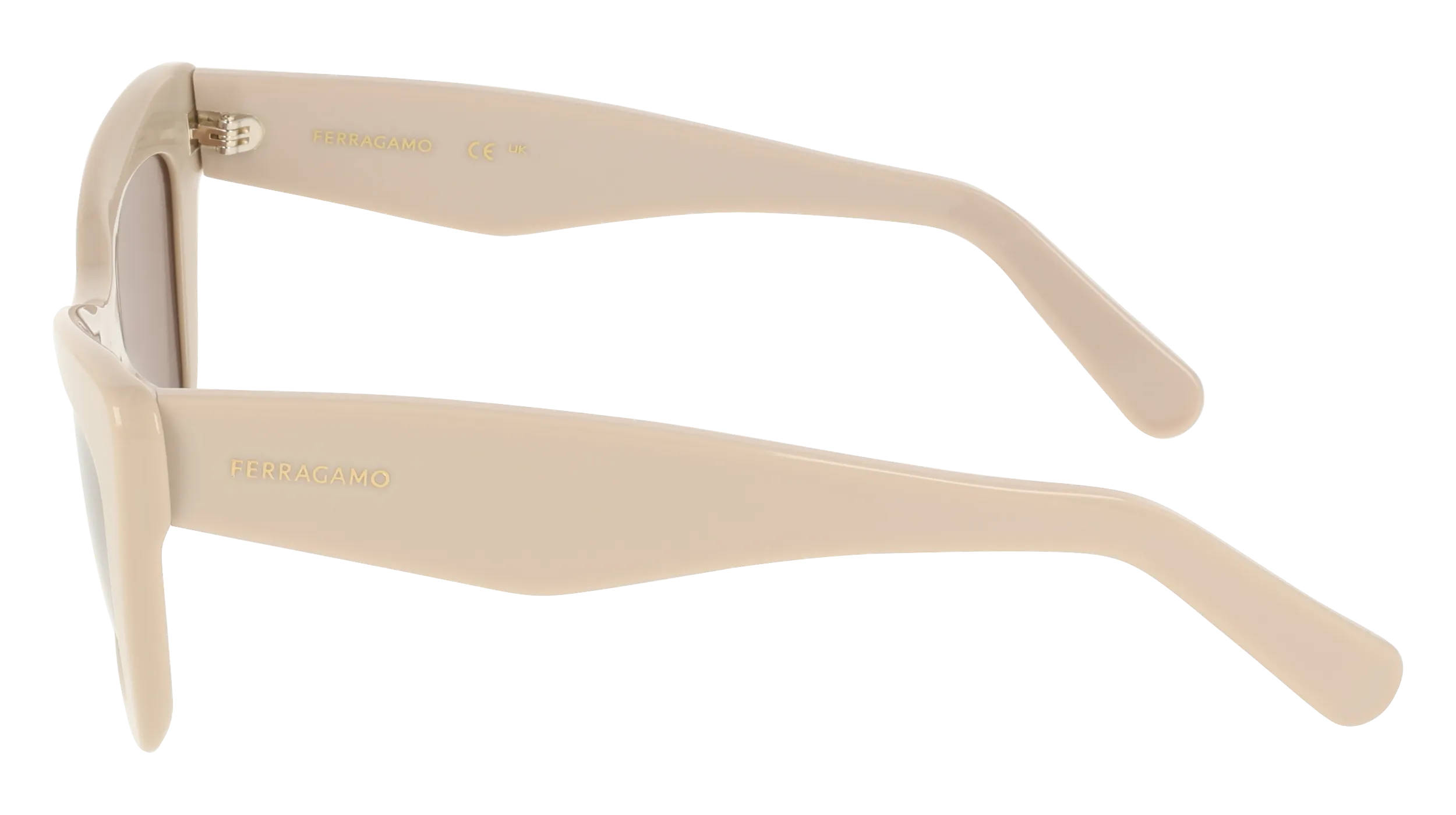 Ferragamo SF929SN 259 Occhiali da sole Acetato Beige Marrone Farfalla Normale - immagine 3