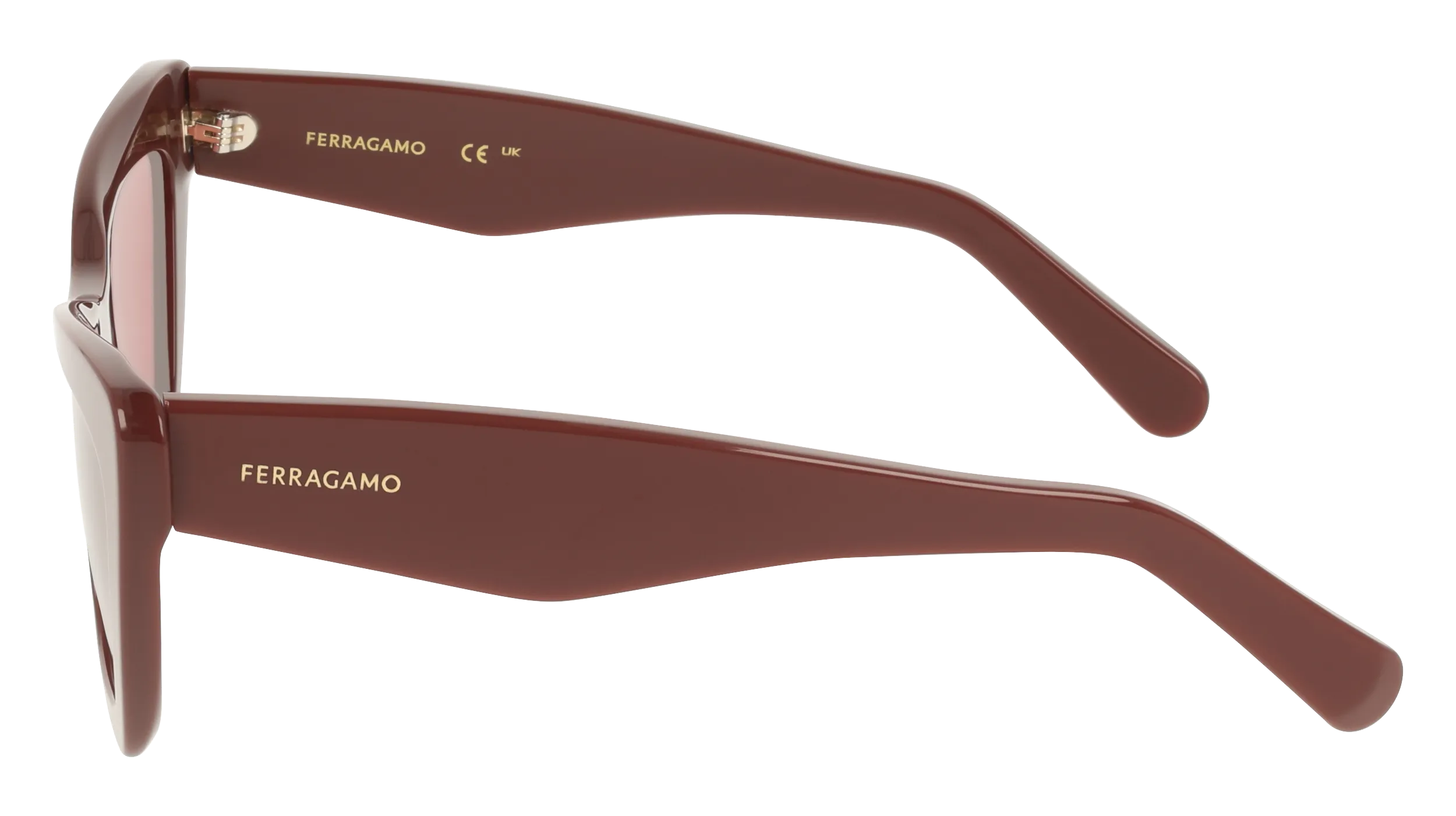Ferragamo SF929SN 606 Occhiali da sole Acetato Bordeaux Rosso Farfalla Normale - immagine 3