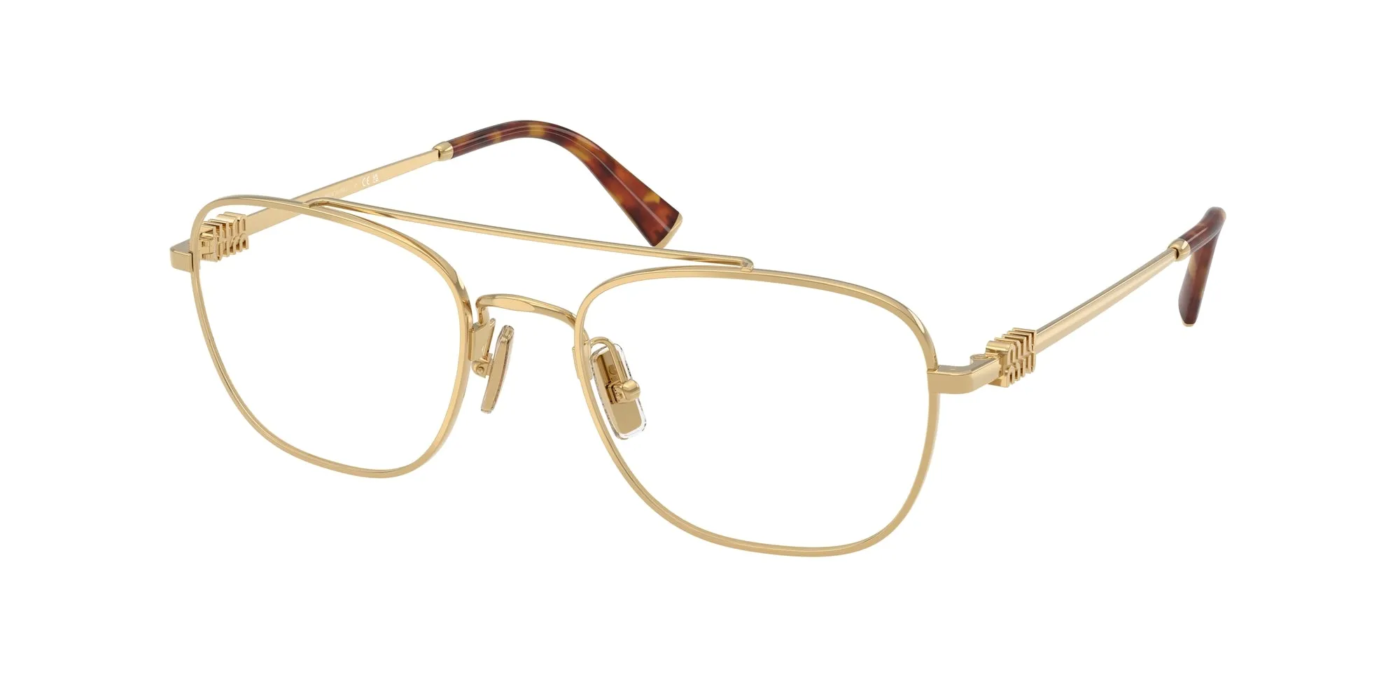 Miu Miu MU 51WV 5AK1O1 Montature da vista Metallo Oro Squadrata Normale - immagine 1