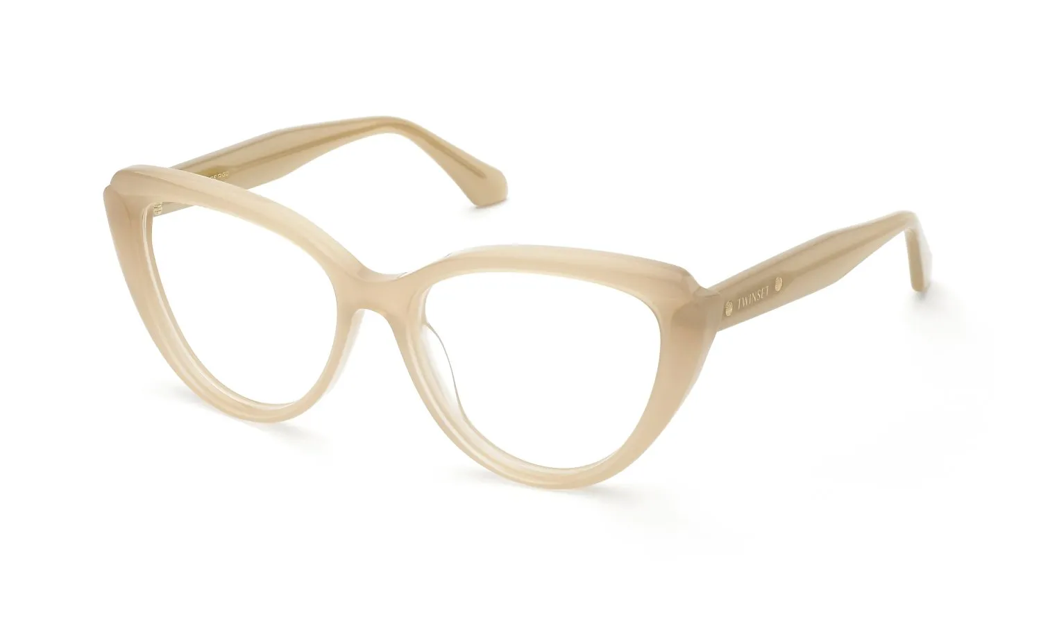 Twinset VTW078 09XA Montature da vista Acetato Beige Farfalla - immagine 1