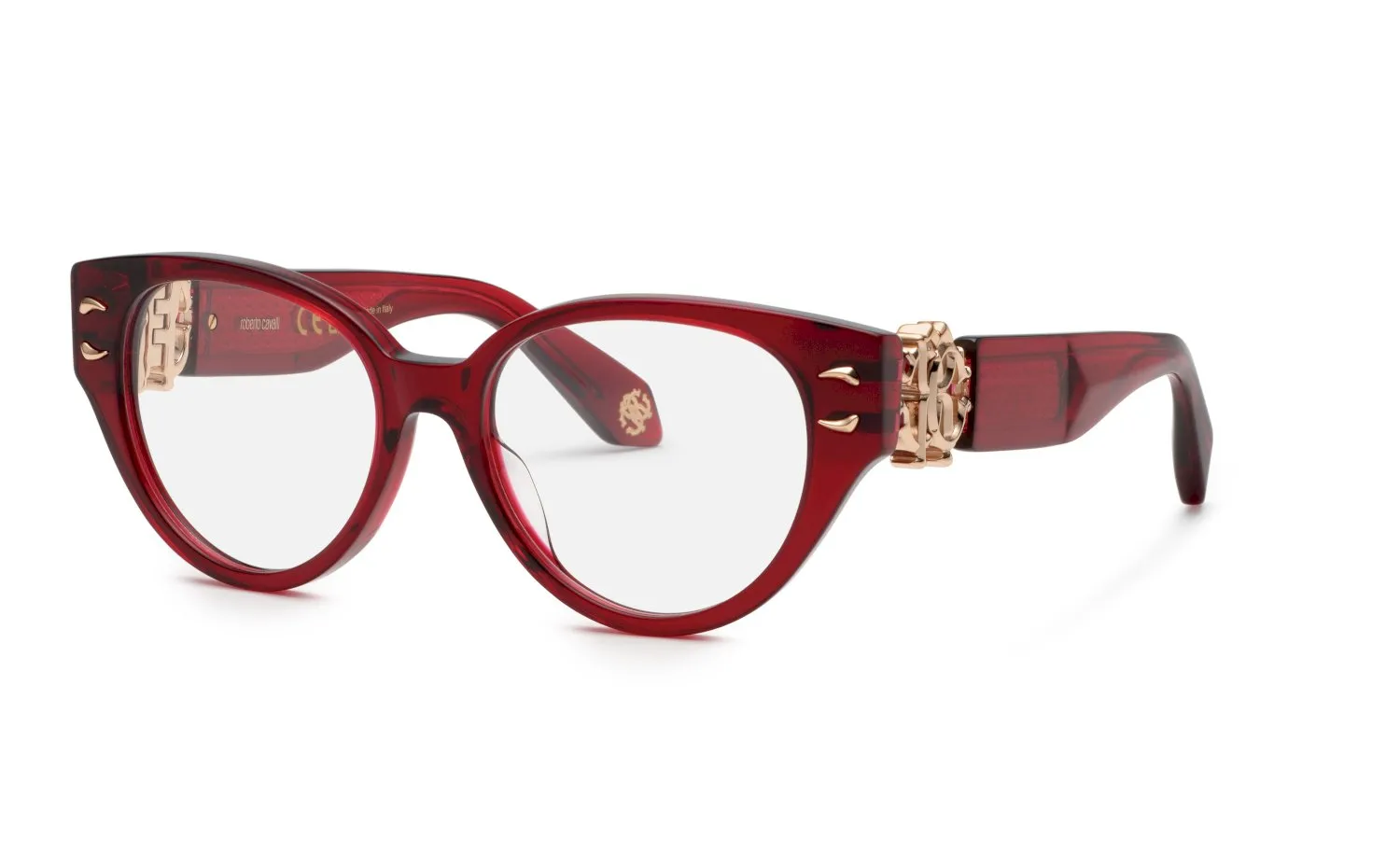 Roberto Cavalli VRC076M 954 Montature da vista Acetato Bordeaux Farfalla - immagine 1