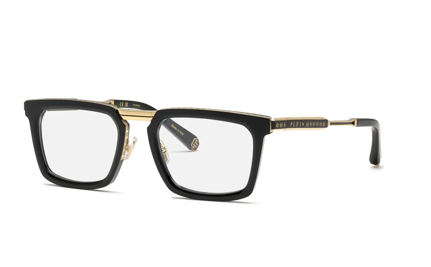 Philipp Plein VPP158M PLEIN LEGACY 700 Montature da vista Metallo Nero Squadrata - immagine 1
