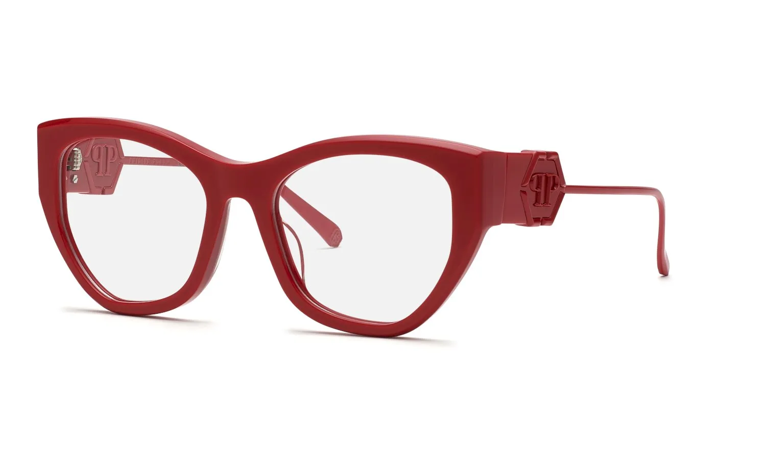 Philipp Plein VPP123M PLEIN ROSE VENUS 06Y6 Montature da vista Acetato Rosso Geometrica - immagine 1