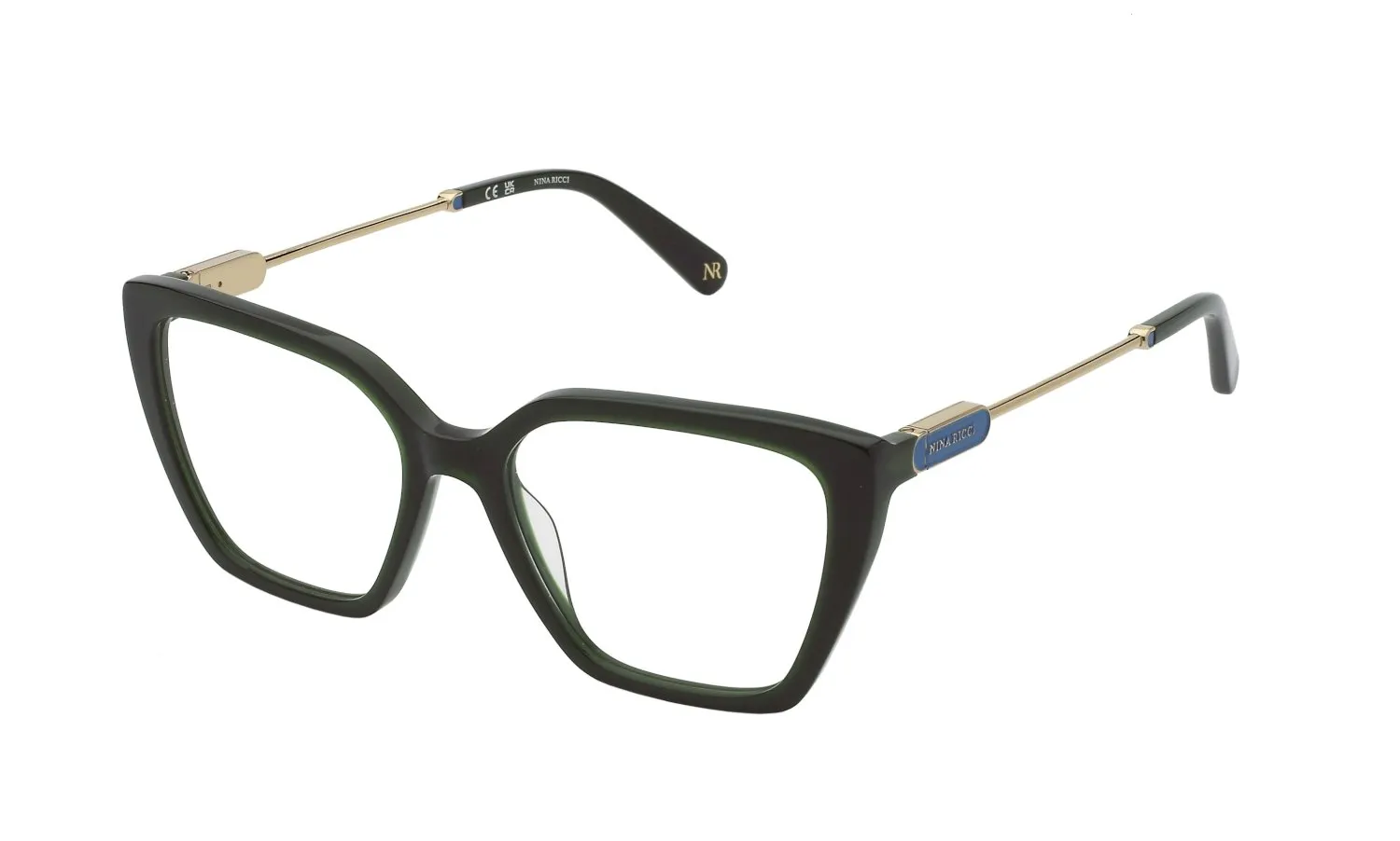 Nina Ricci VNR372 0D80 Montature da vista Acetato Verde Squadrata - immagine 1