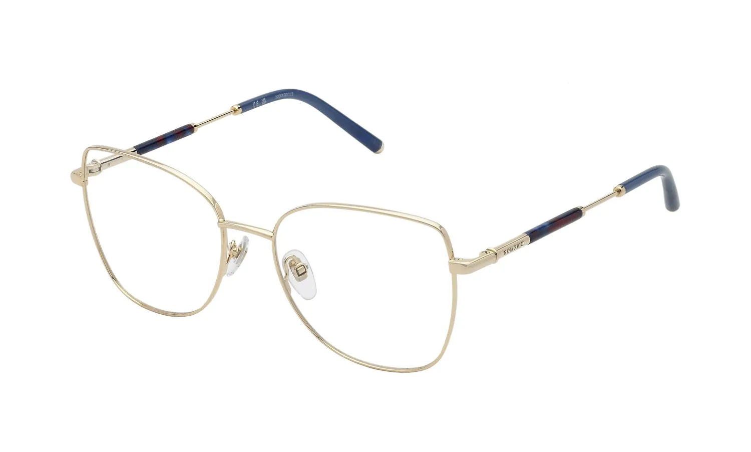 Nina Ricci VNR365 300Y Montature da vista Metallo Oro Squadrata - immagine 1
